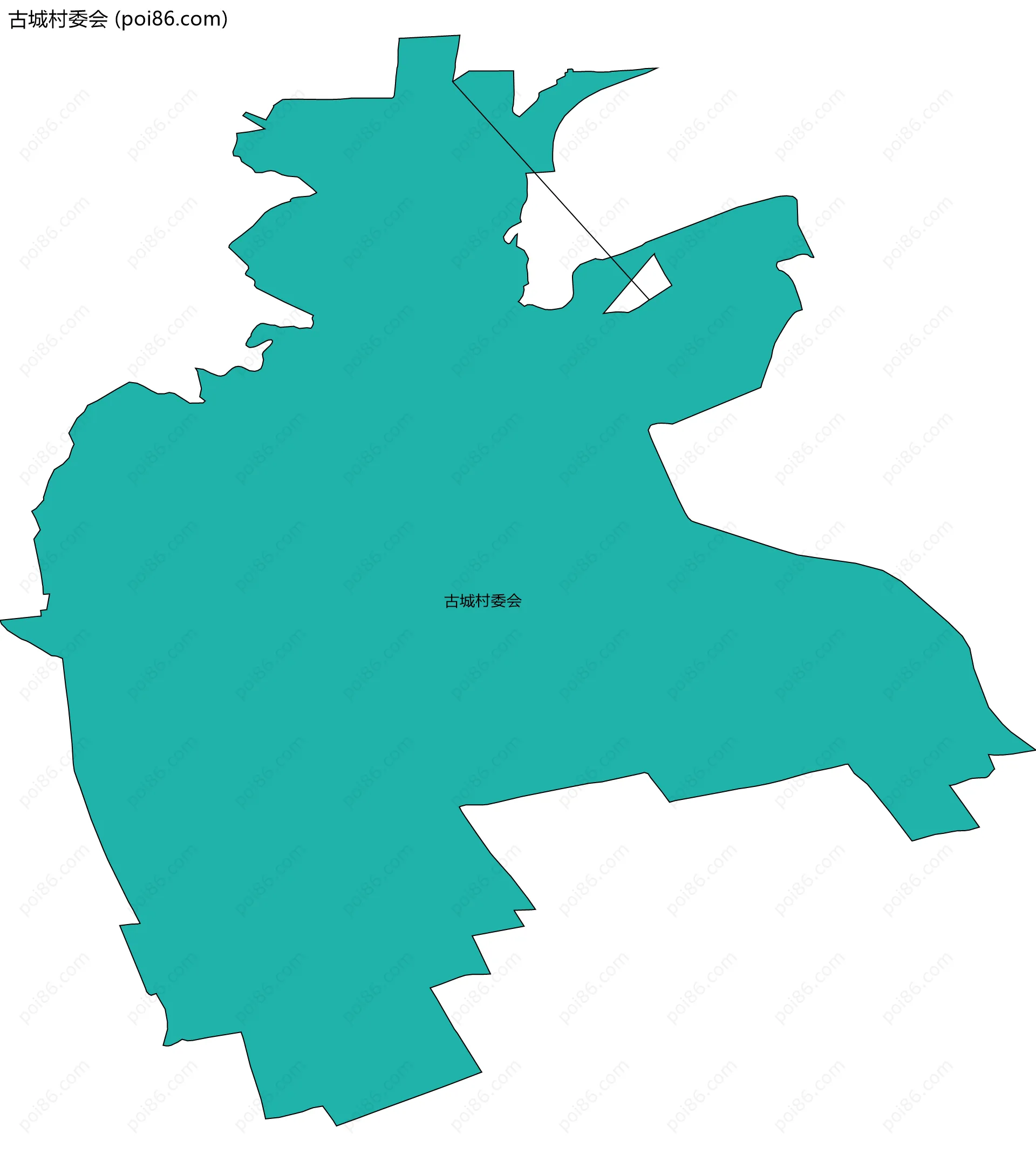 古城村委会边界地图