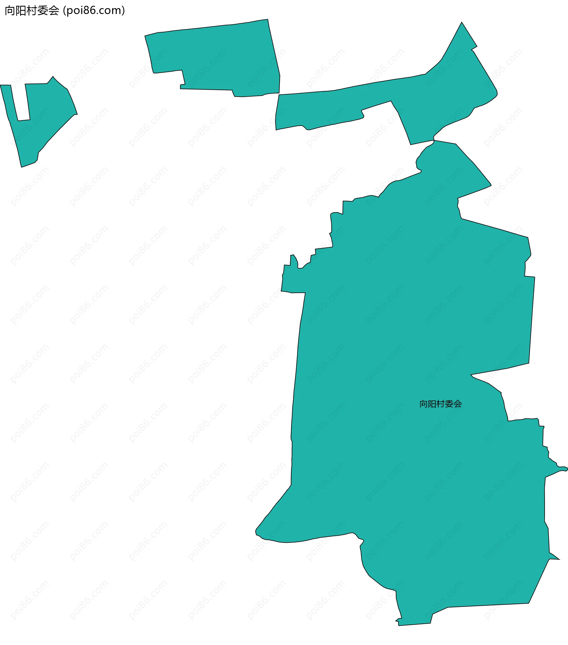 向阳村委会边界地图