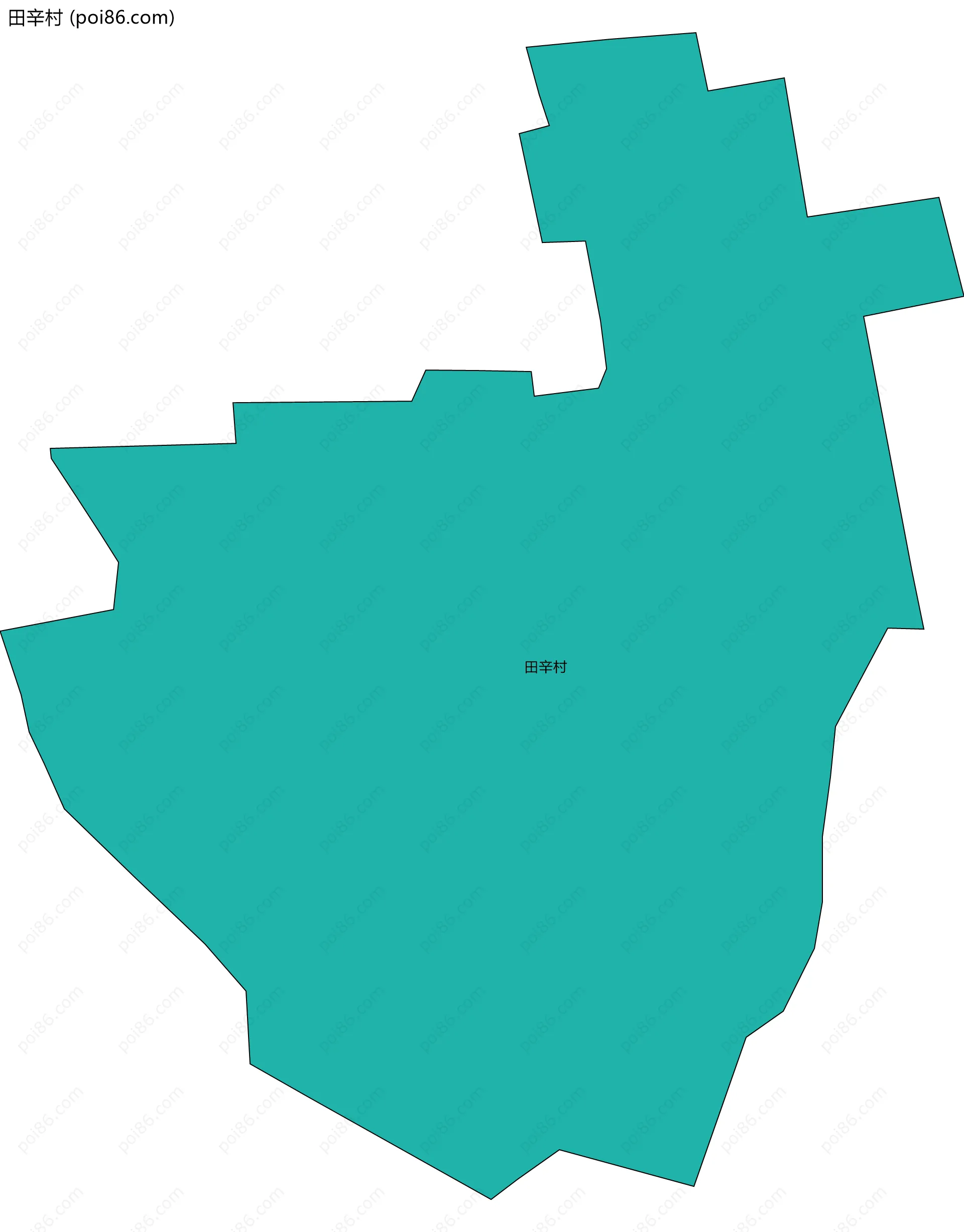 田辛村边界地图