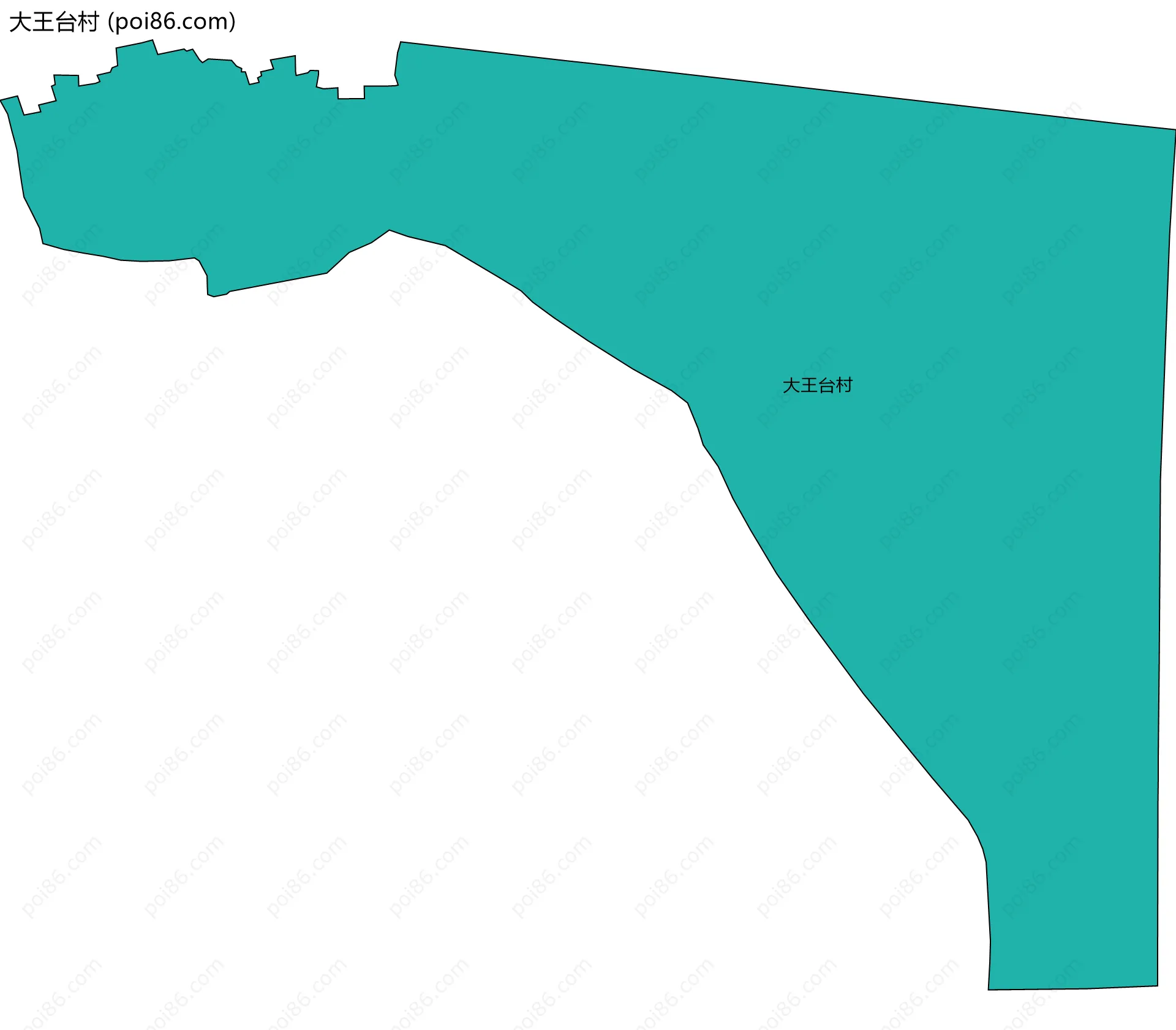 大王台村边界地图