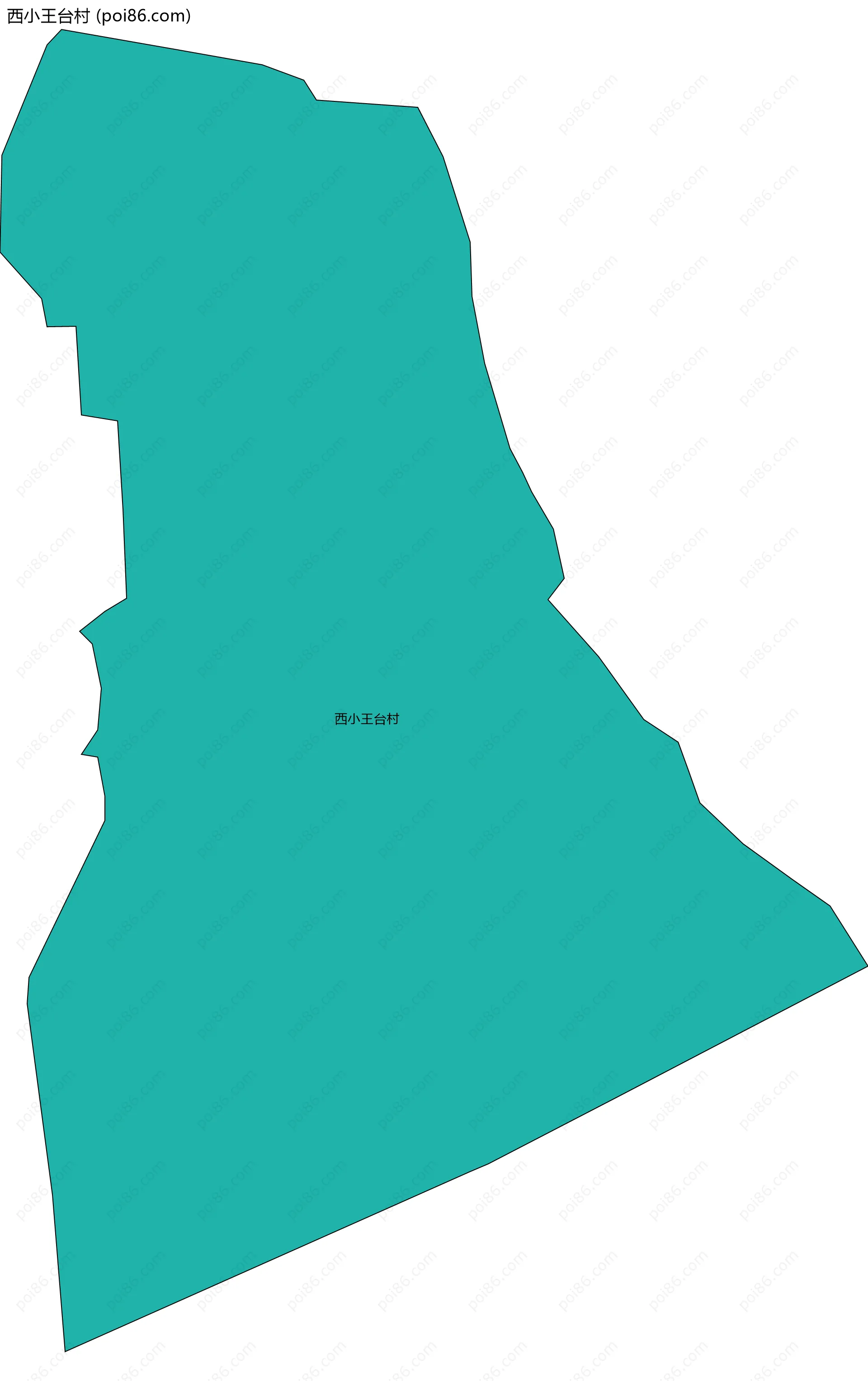 西小王台村边界地图