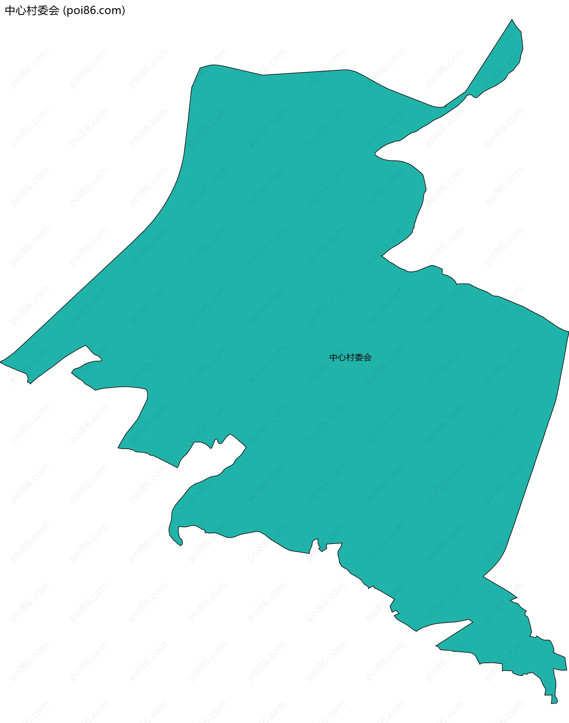 中心村委会边界地图