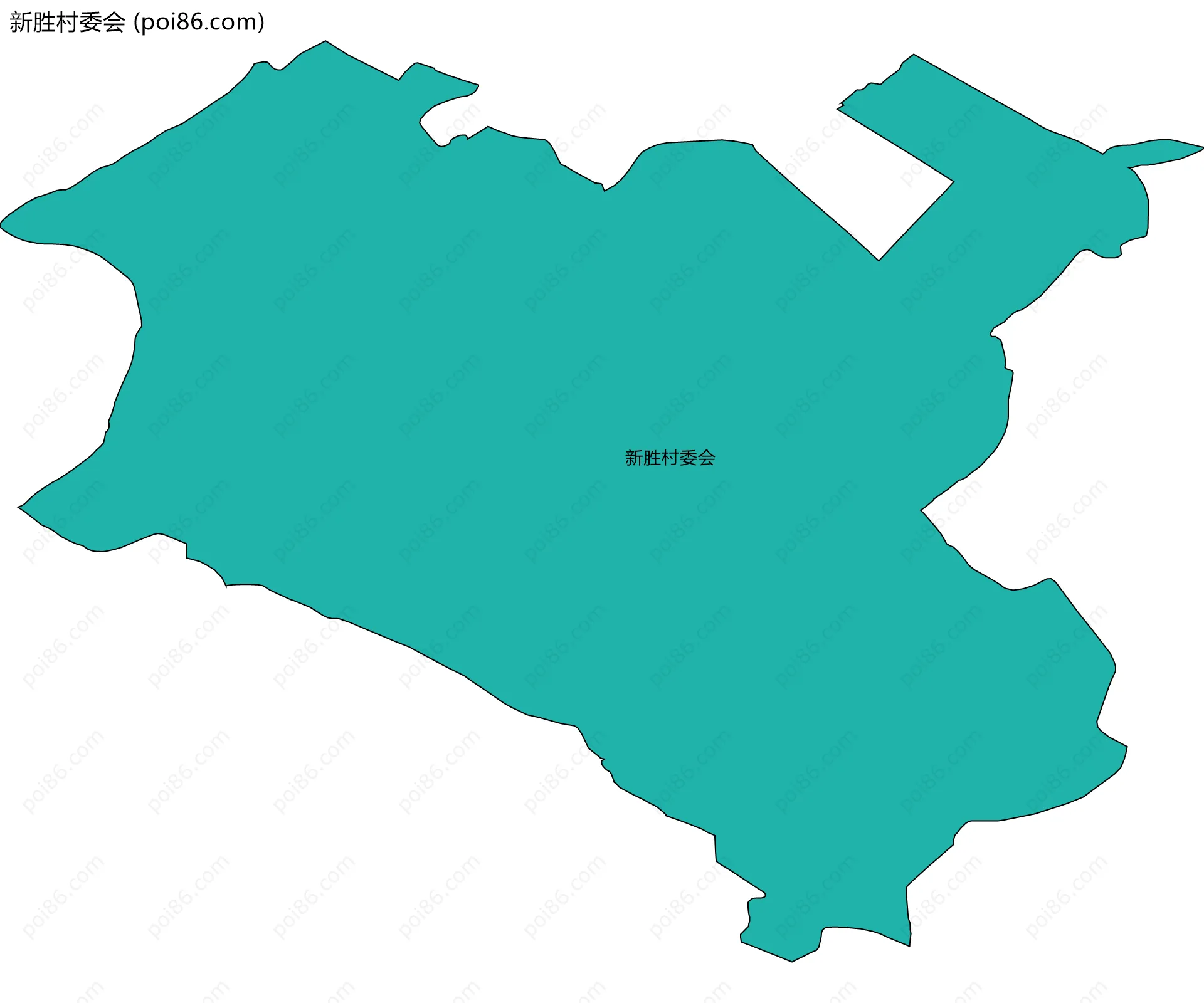 新胜村委会边界地图