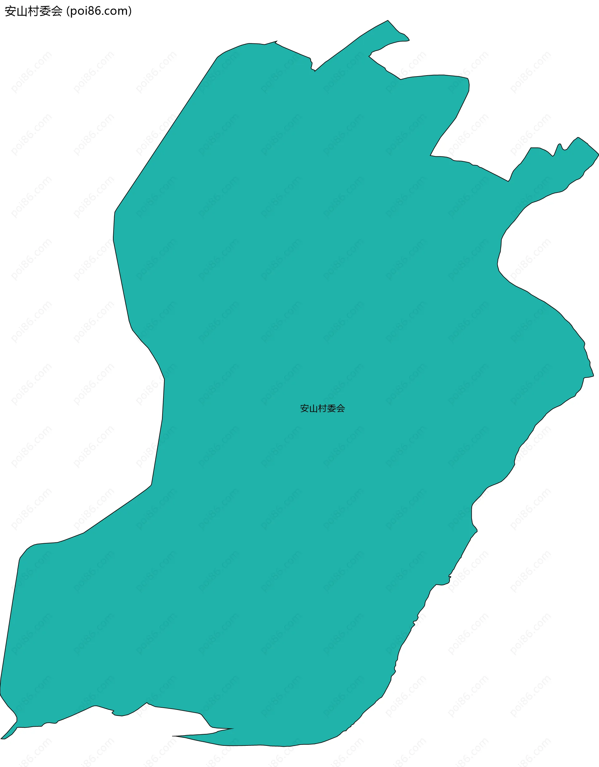 安山村委会边界地图