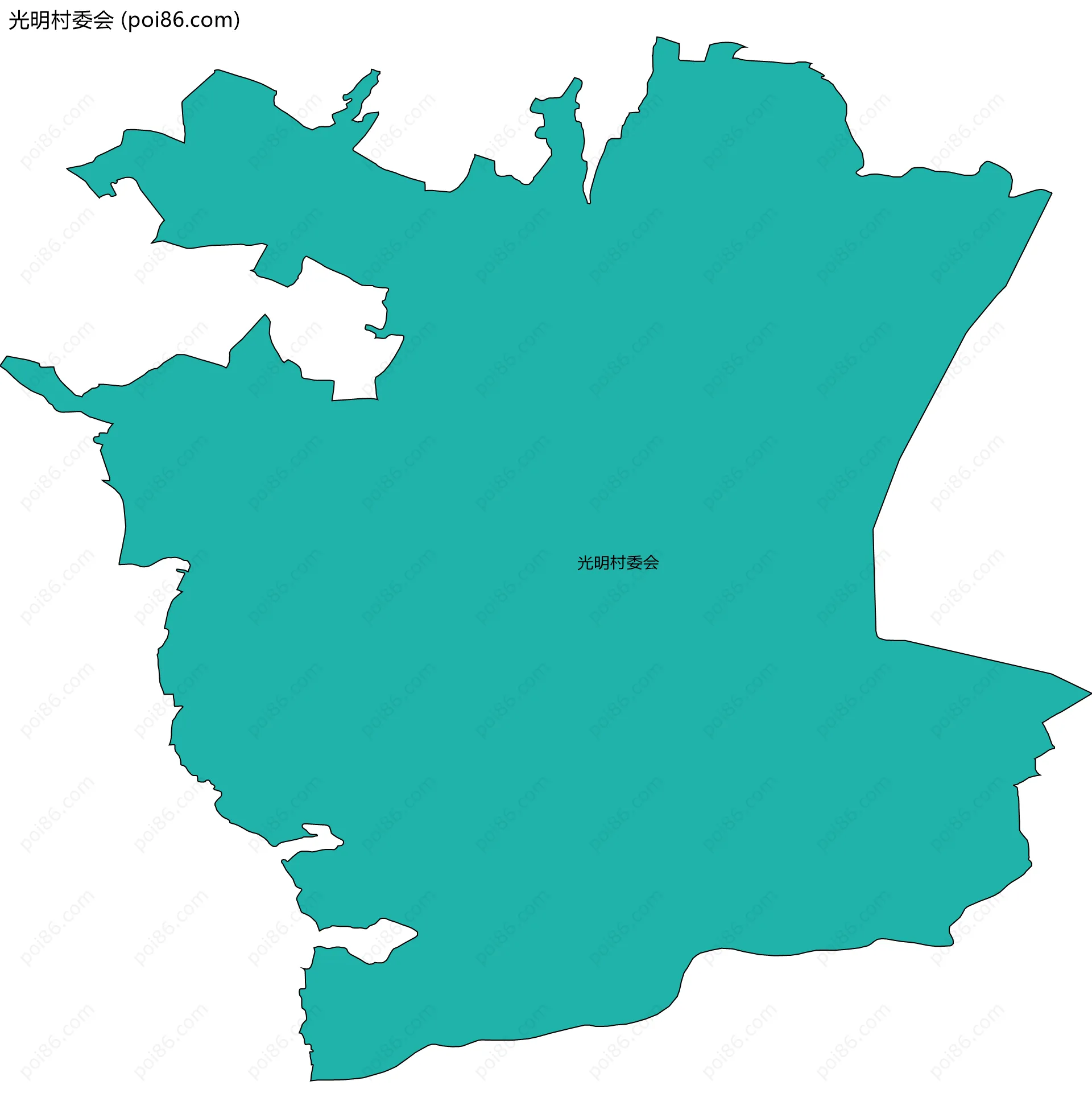 光明村委会边界地图