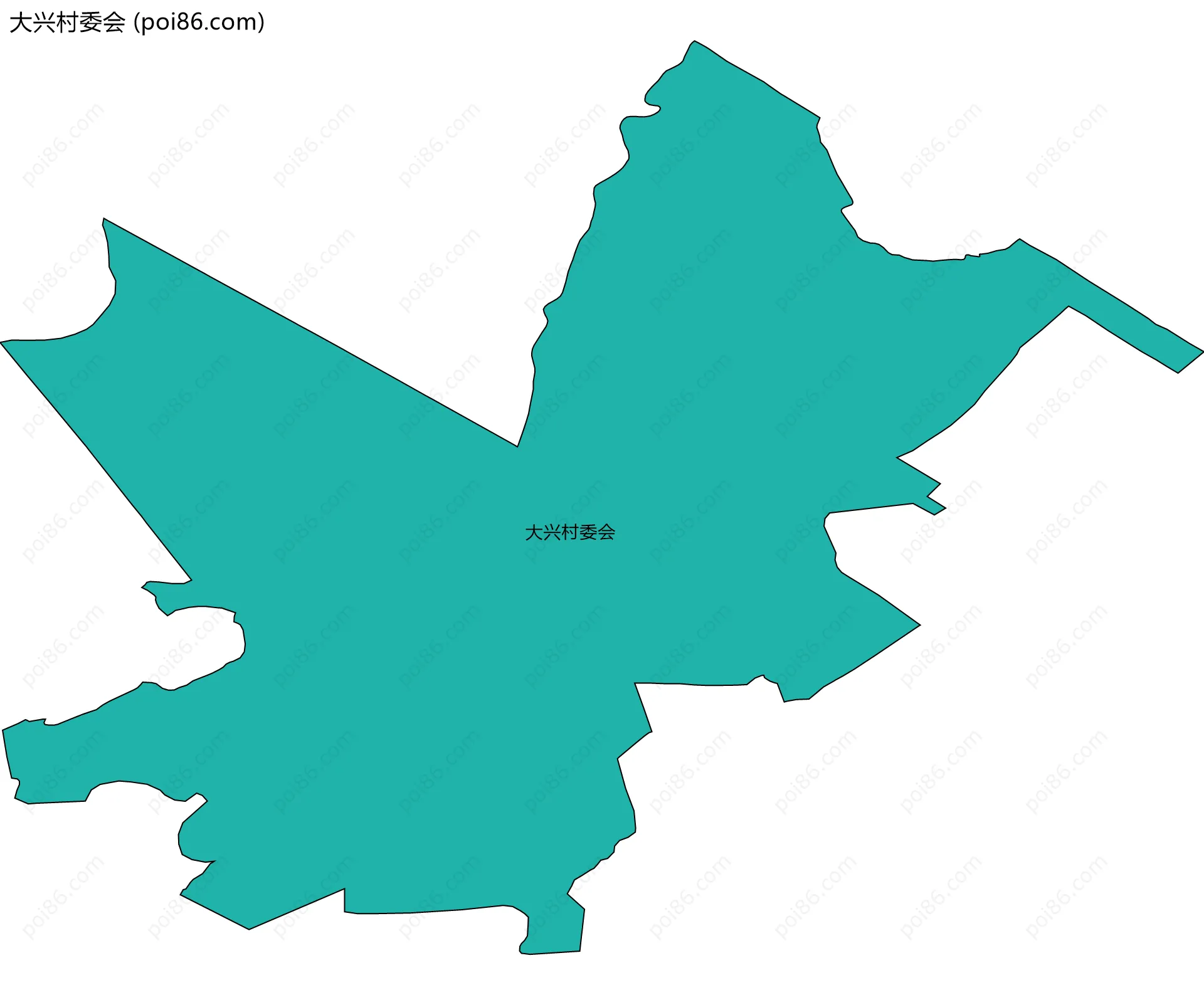 大兴村委会边界地图