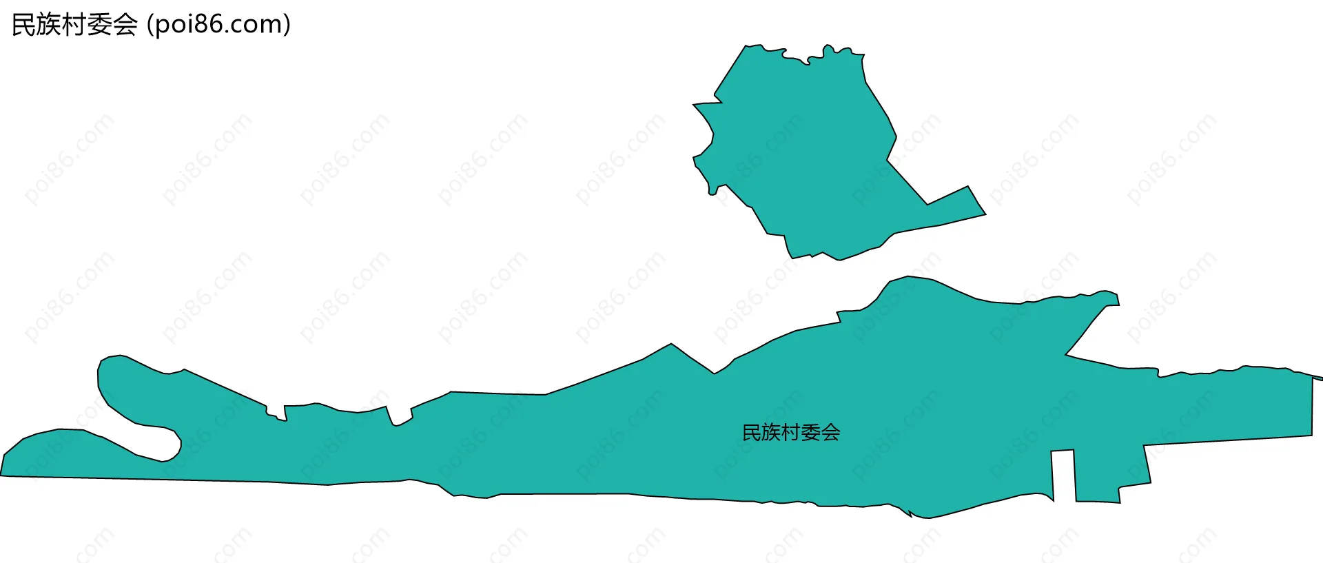 民族村委会边界地图