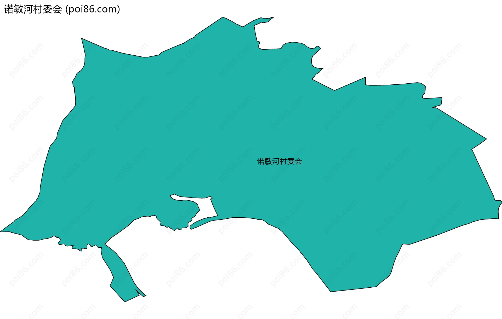 诺敏河村委会边界地图