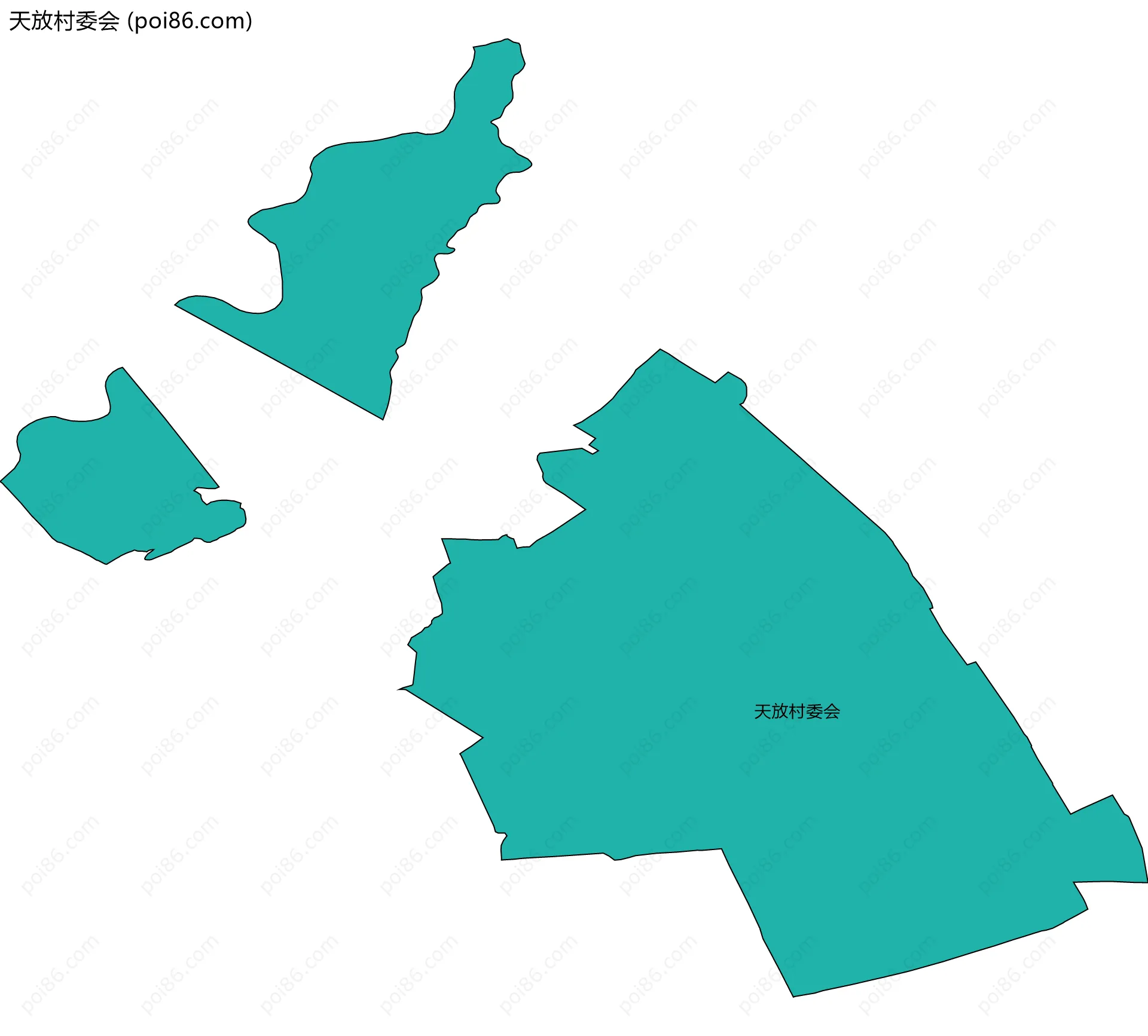天放村委会边界地图