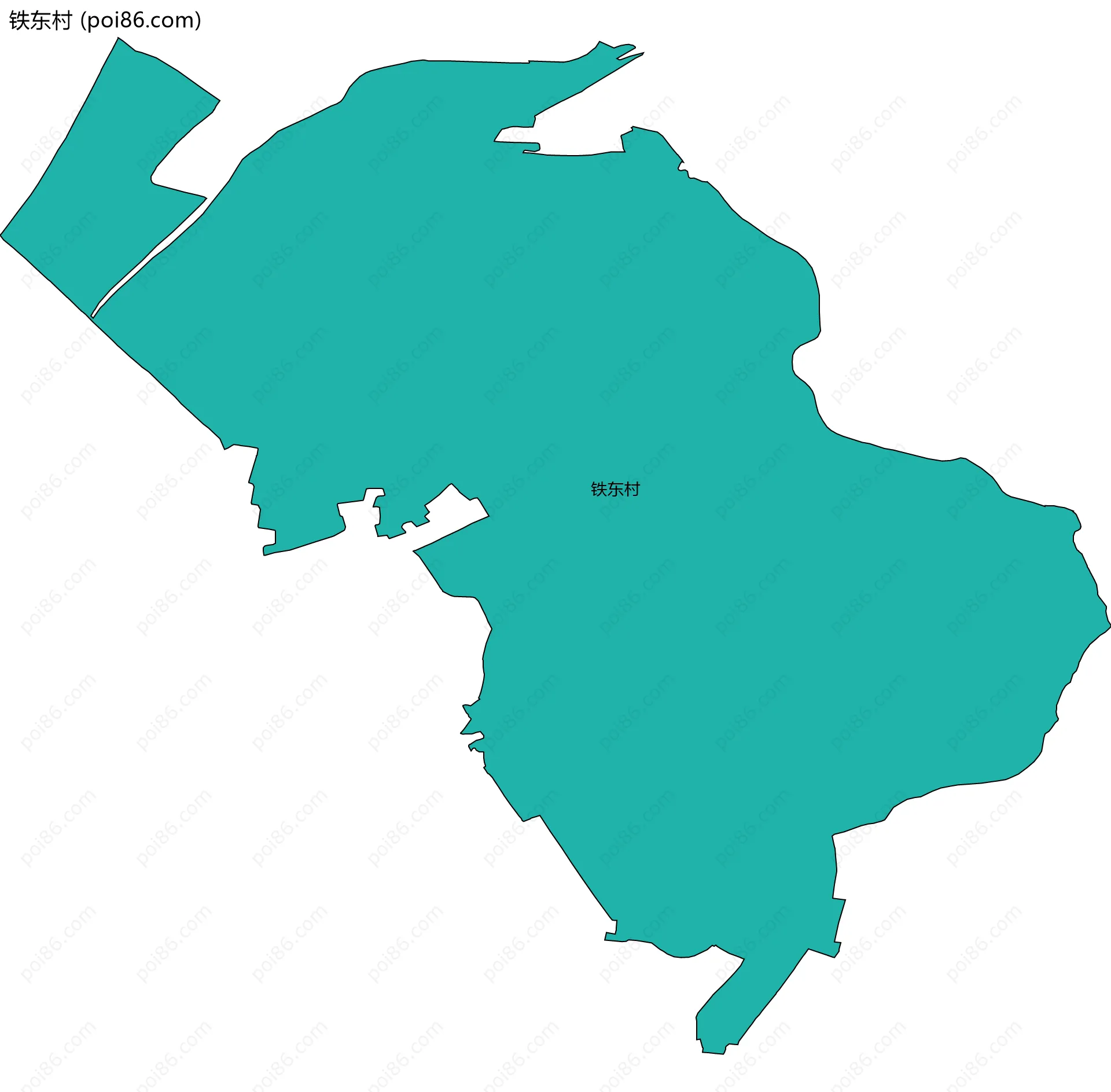 铁东村边界地图