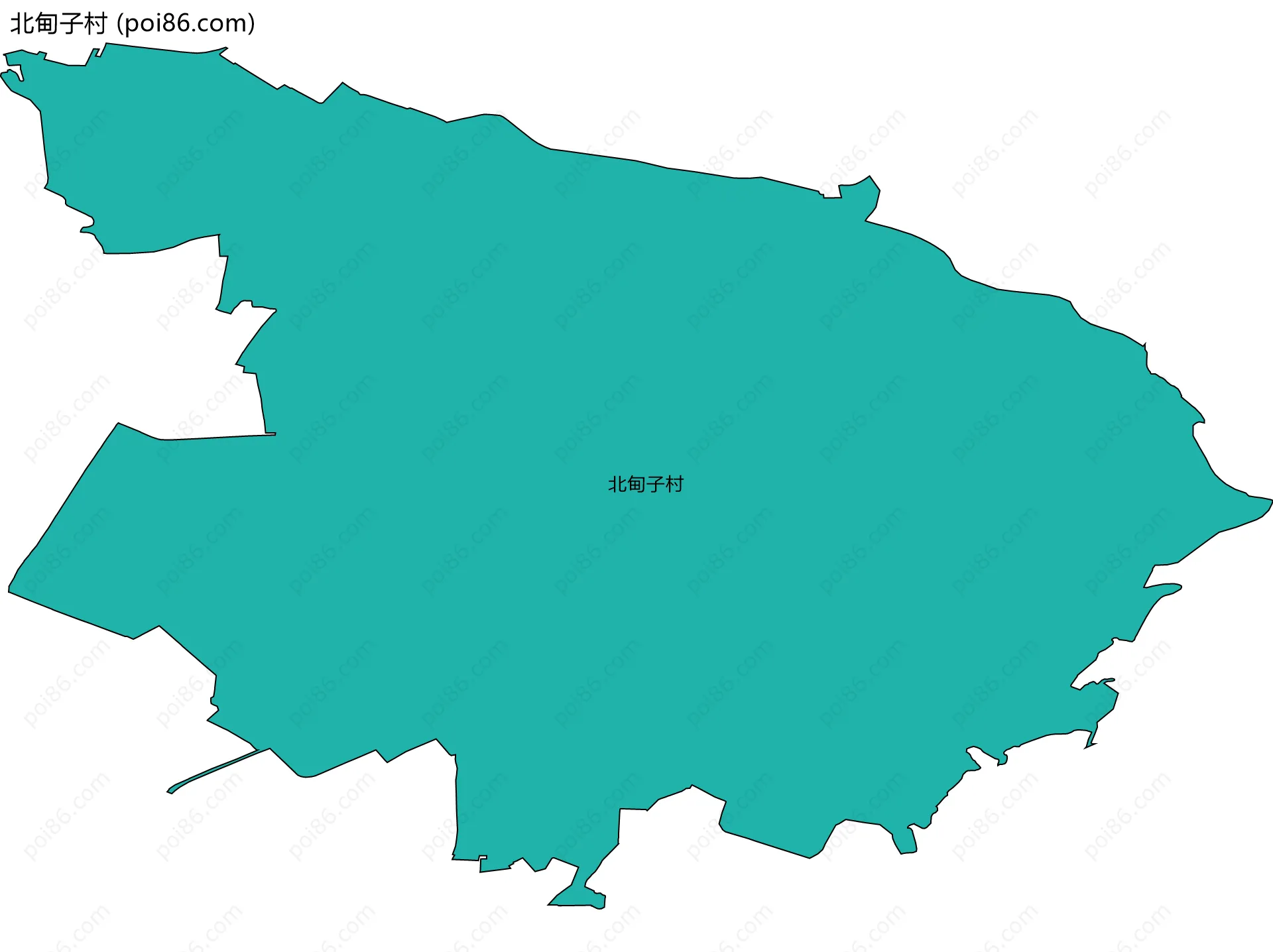 北甸子村边界地图