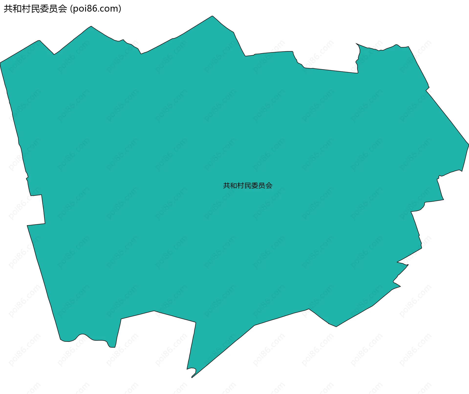 共和村民委员会边界地图