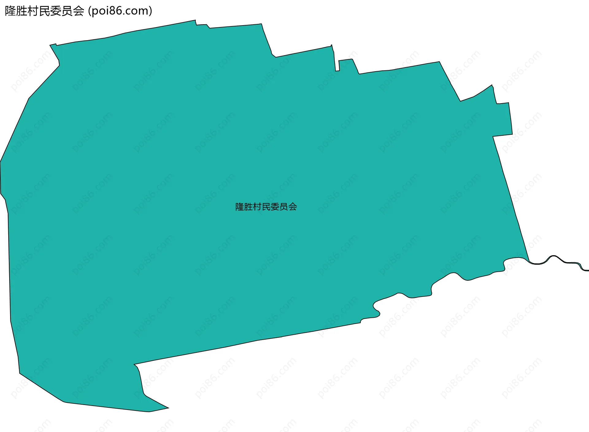 隆胜村民委员会边界地图