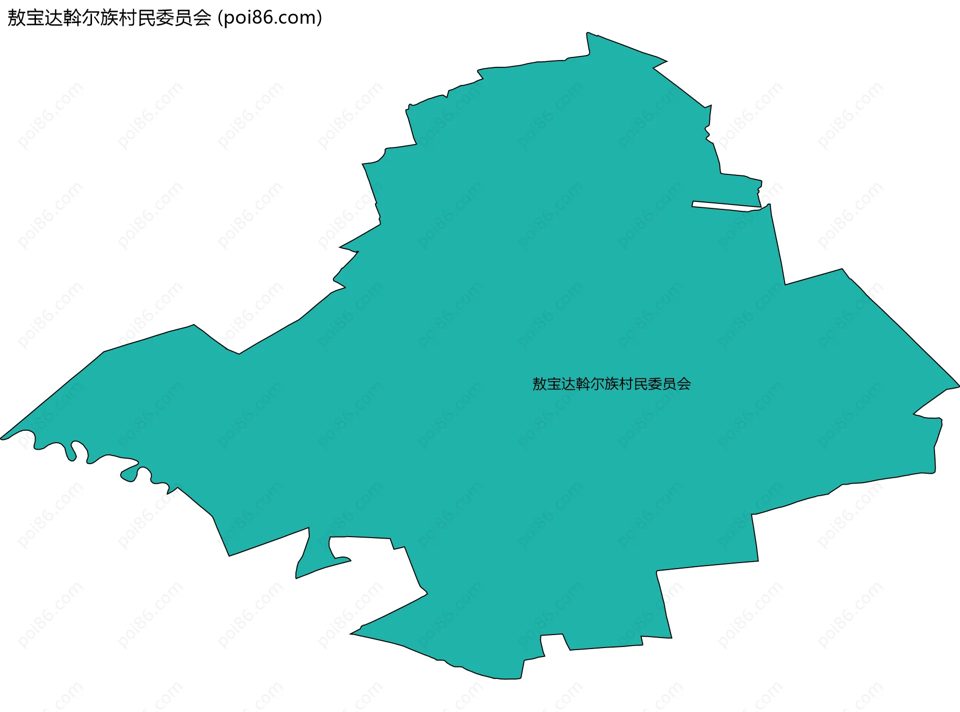 敖宝达斡尔族村民委员会边界地图