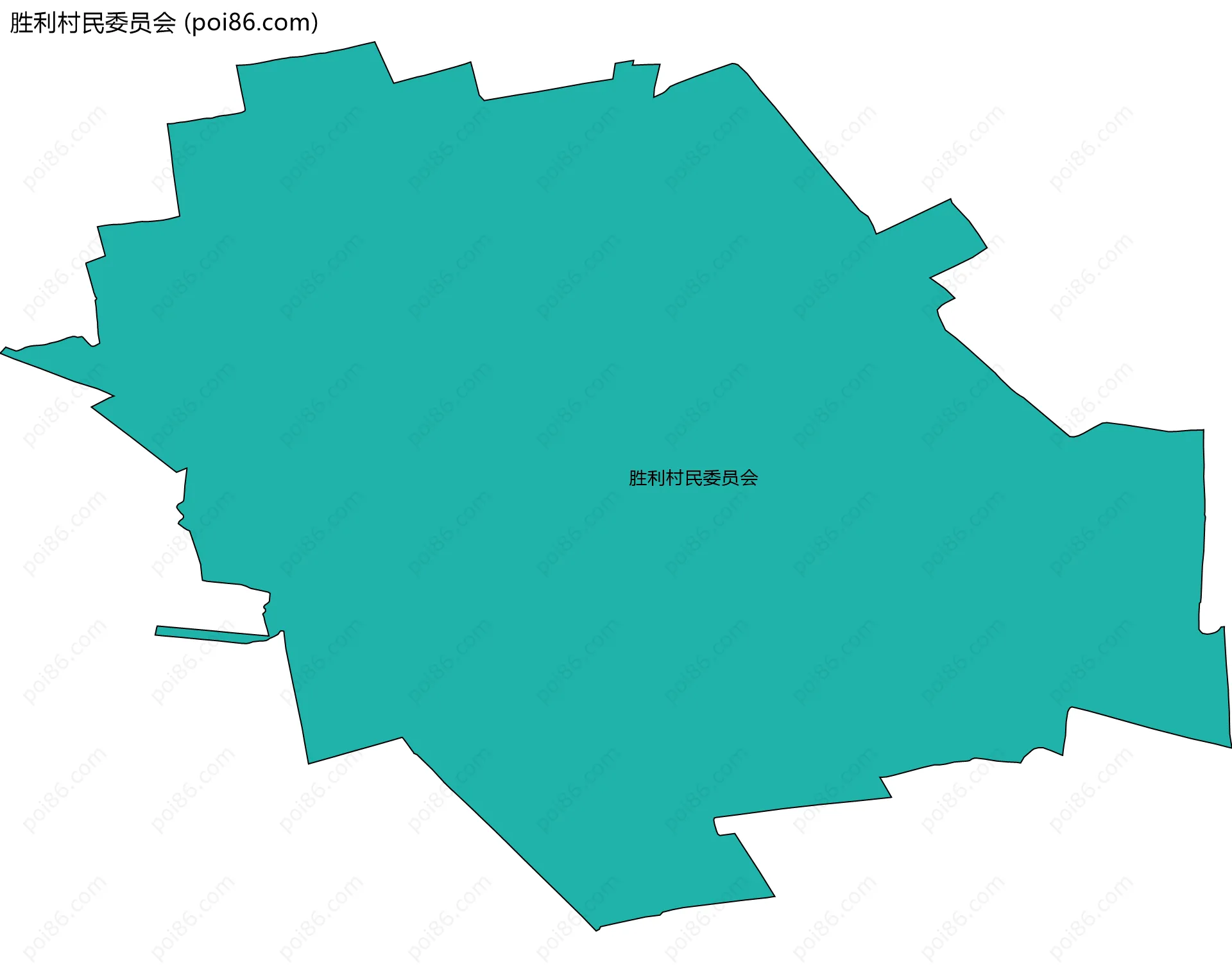胜利村民委员会边界地图