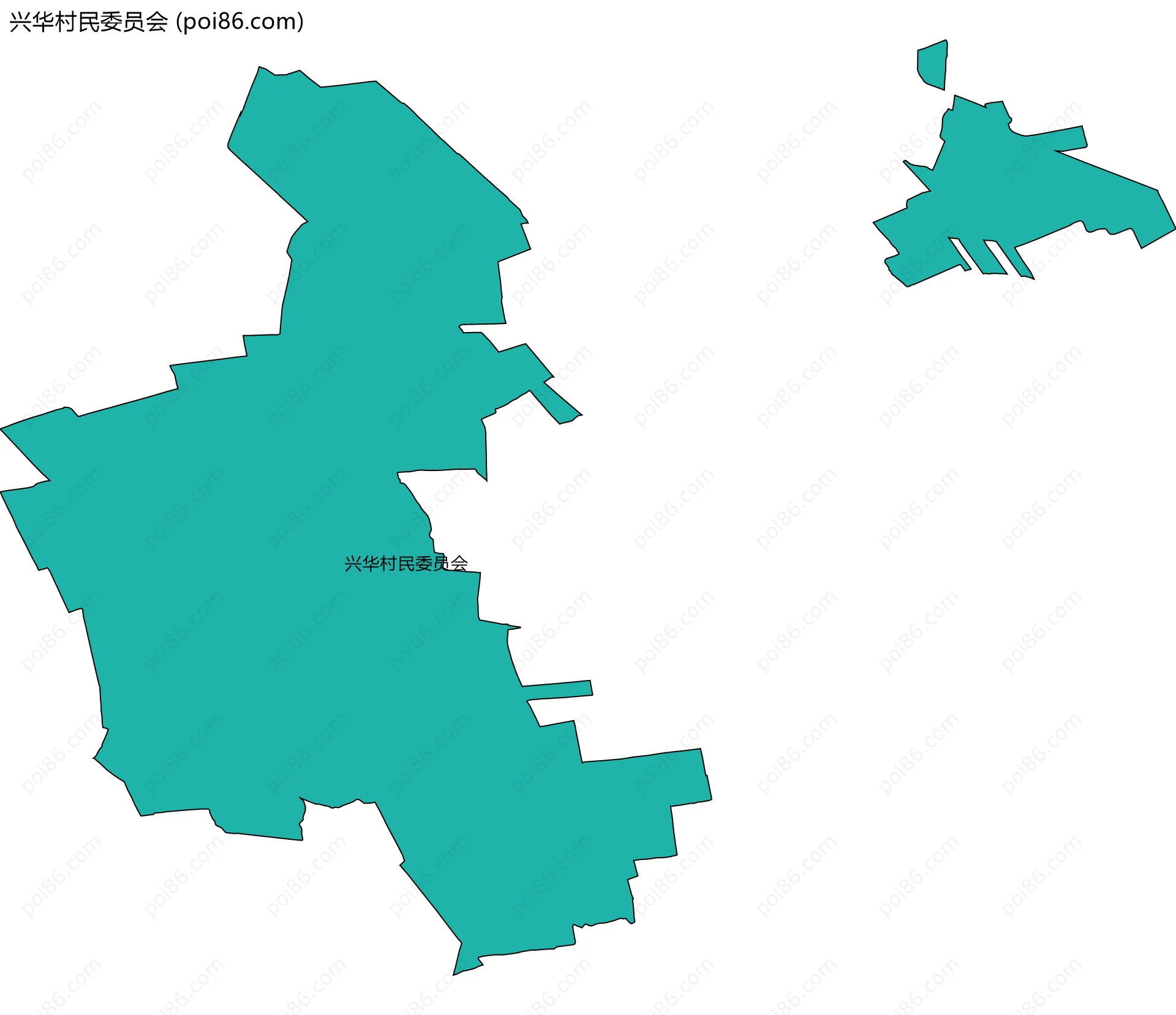 兴华村民委员会边界地图