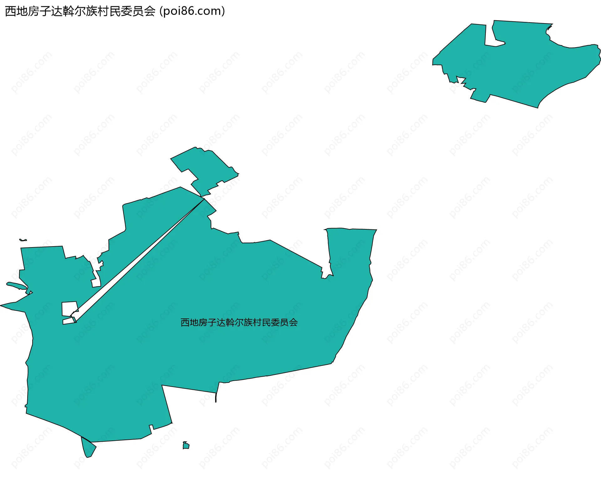西地房子达斡尔族村民委员会边界地图