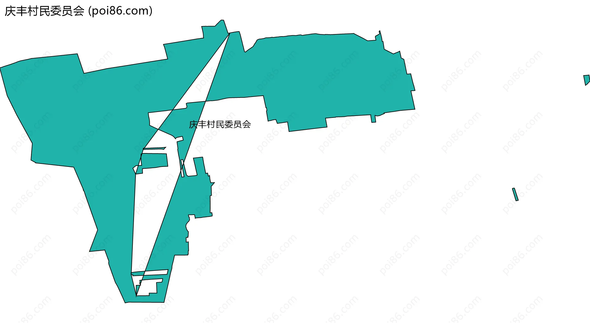 庆丰村民委员会边界地图