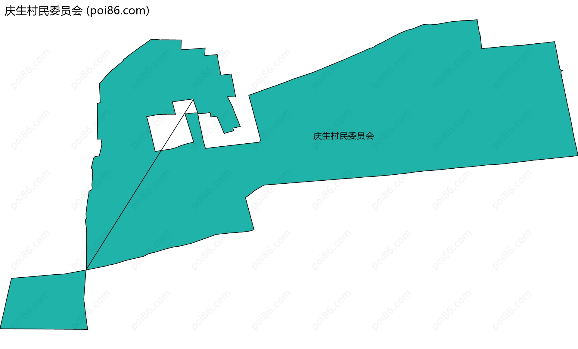 庆生村民委员会边界地图