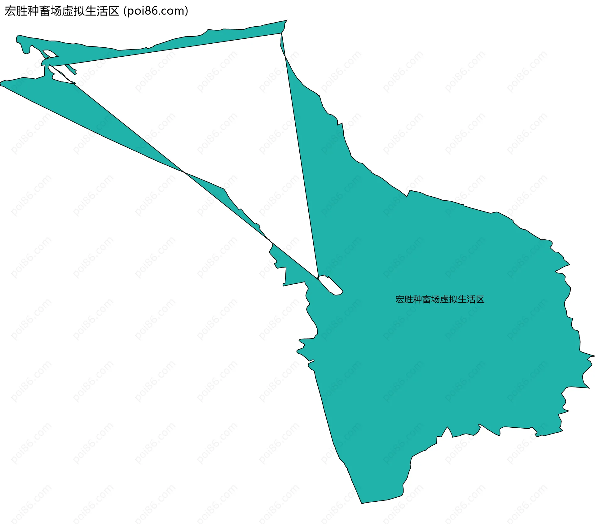 宏胜种畜场虚拟生活区边界地图