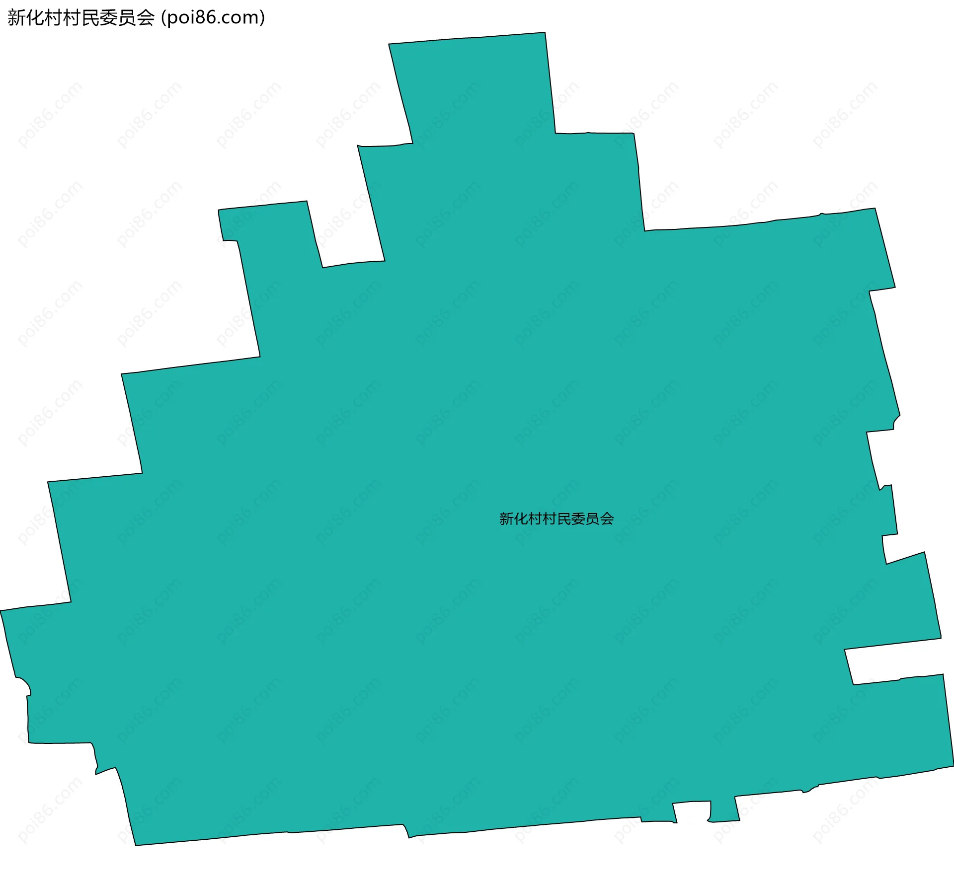 新化村村民委员会边界地图