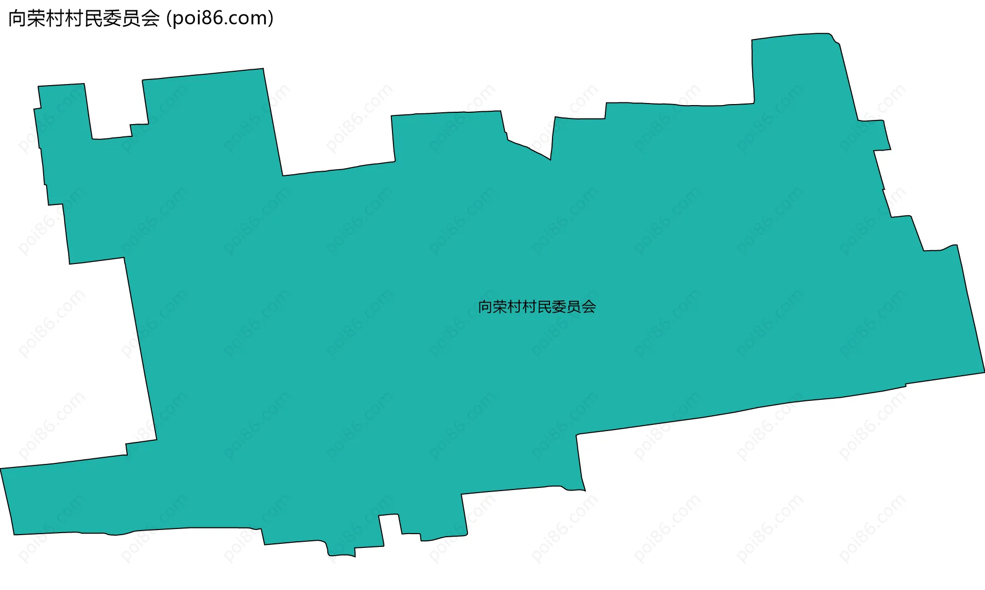 向荣村村民委员会边界地图