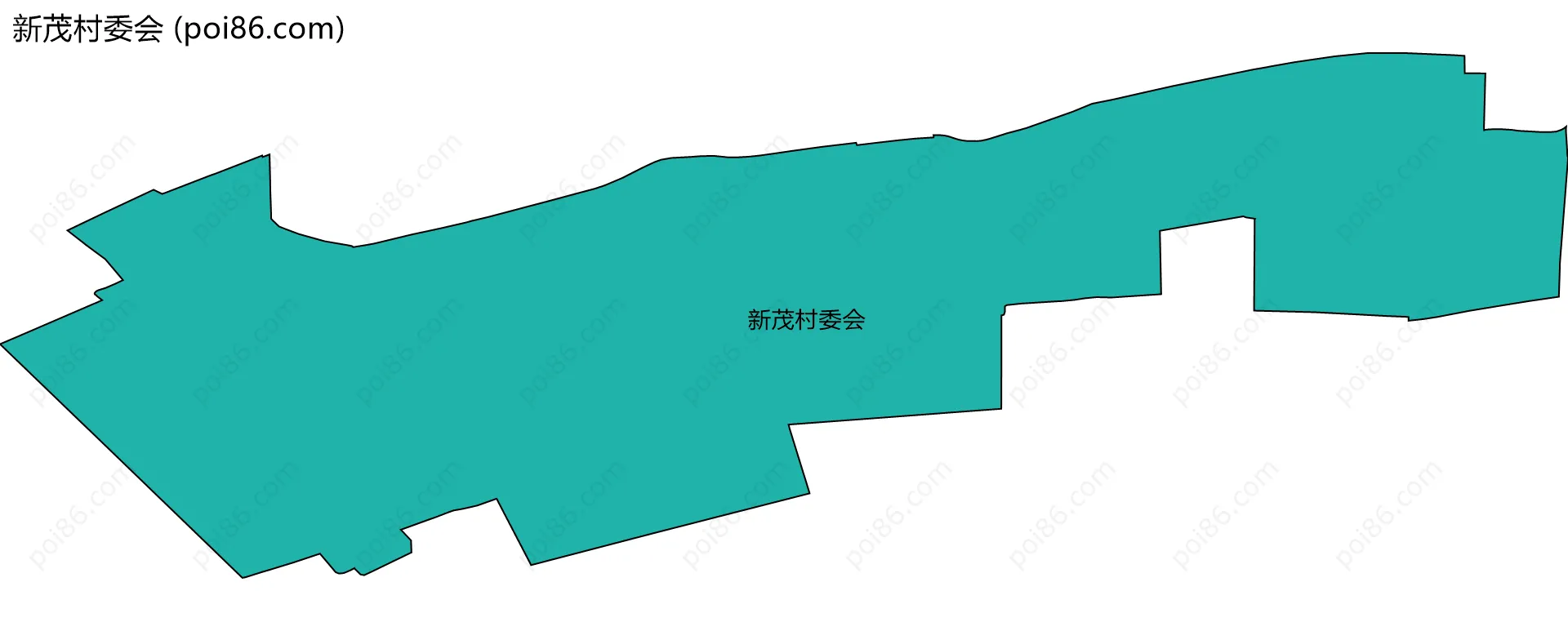 新茂村委会边界地图