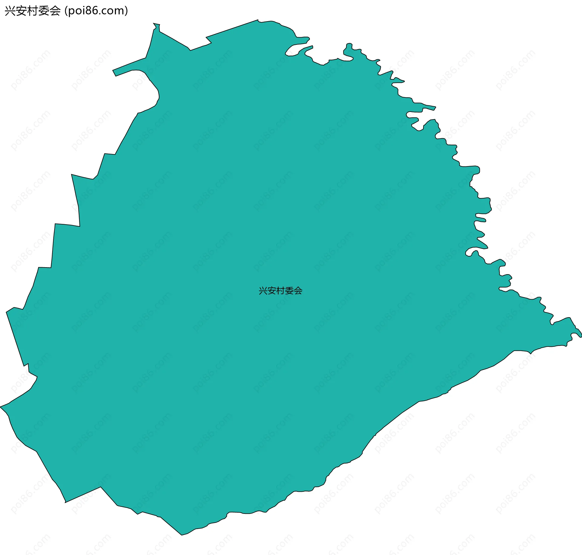 兴安村委会边界地图