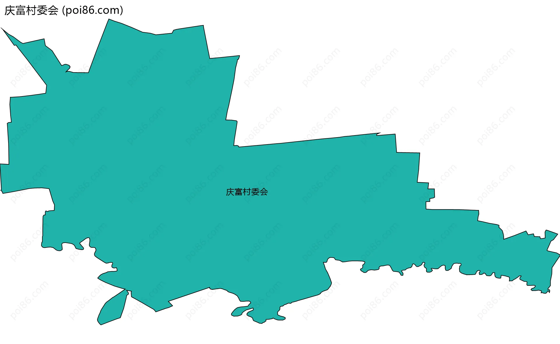 庆富村委会边界地图