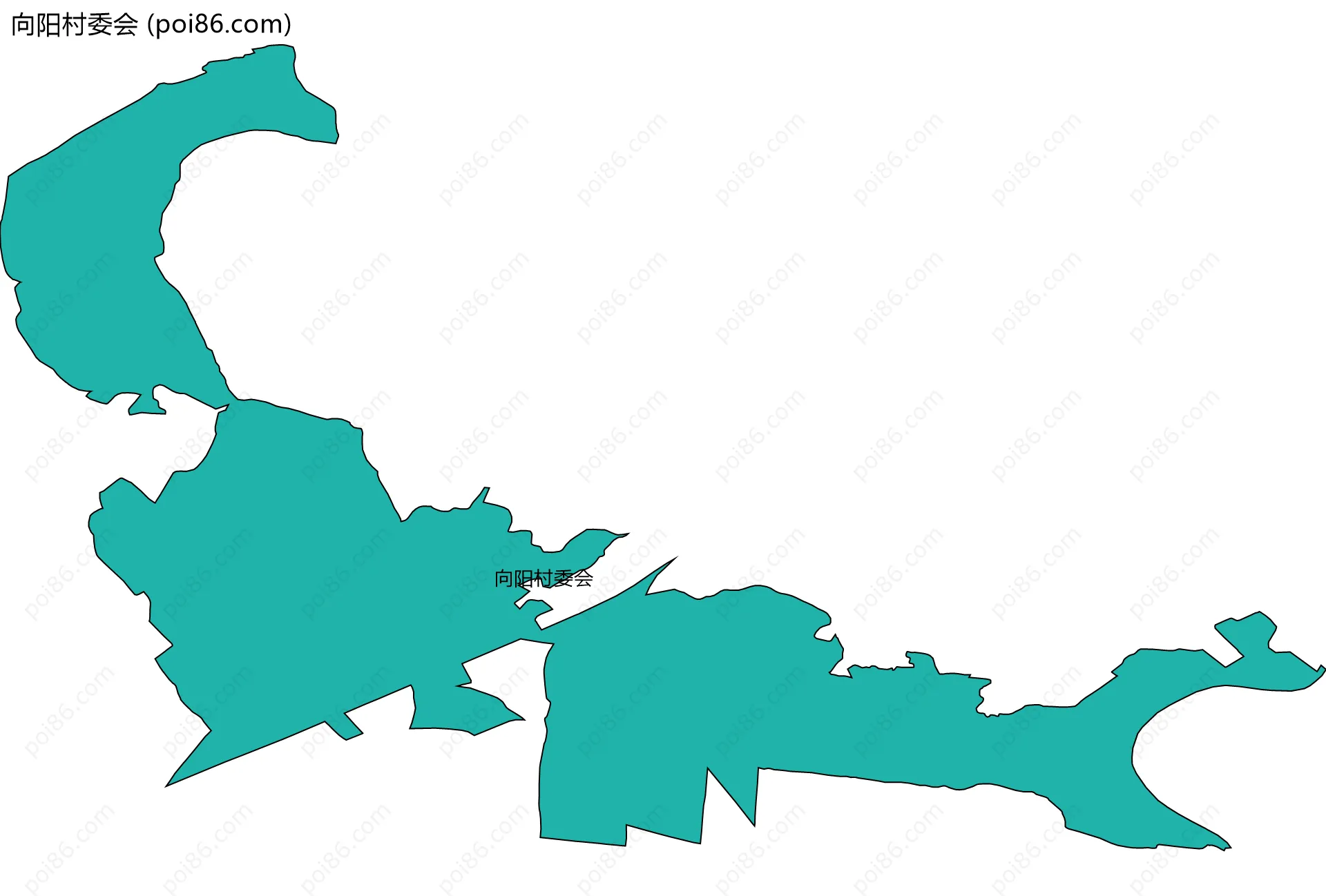 向阳村委会边界地图