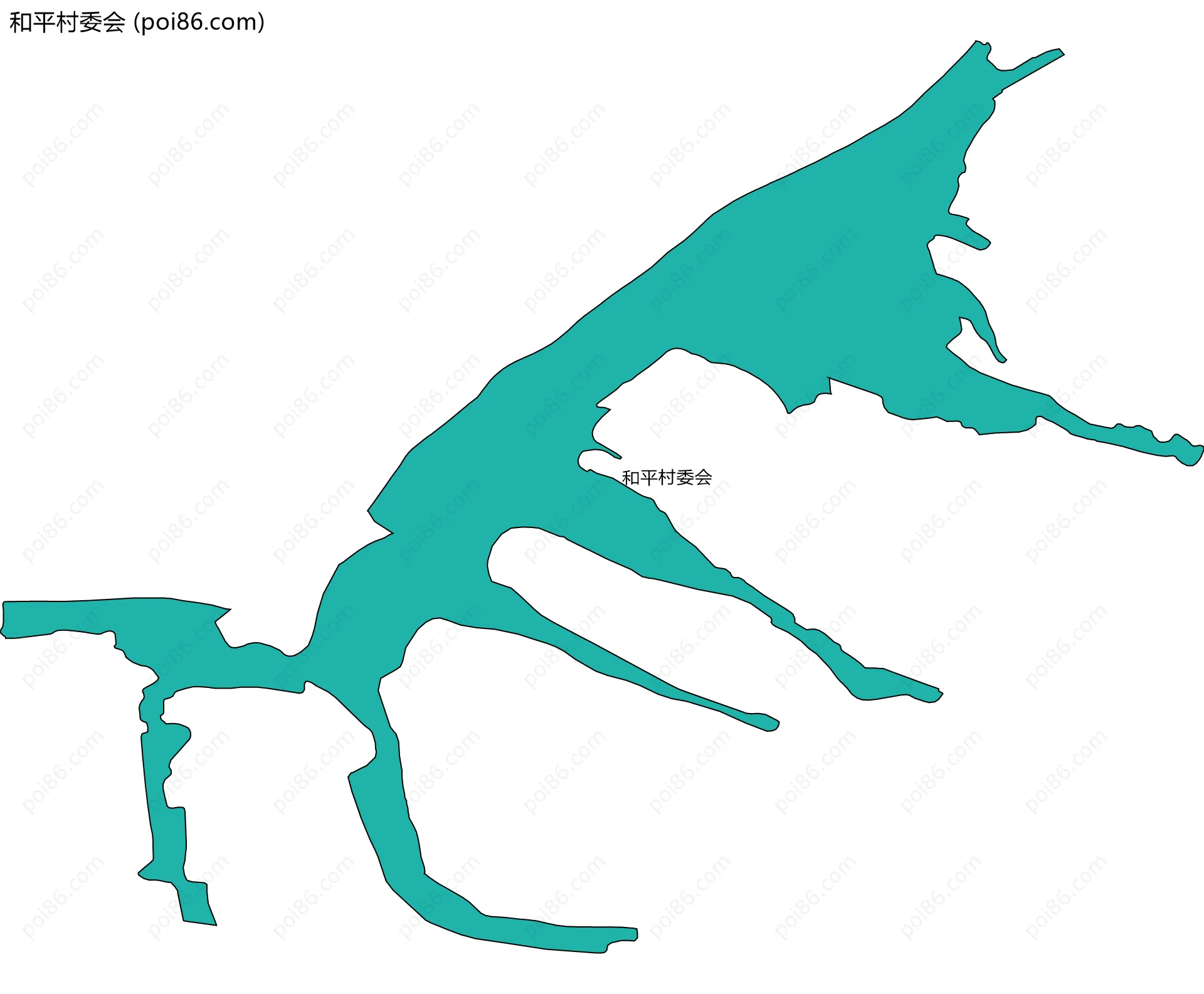 和平村委会边界地图