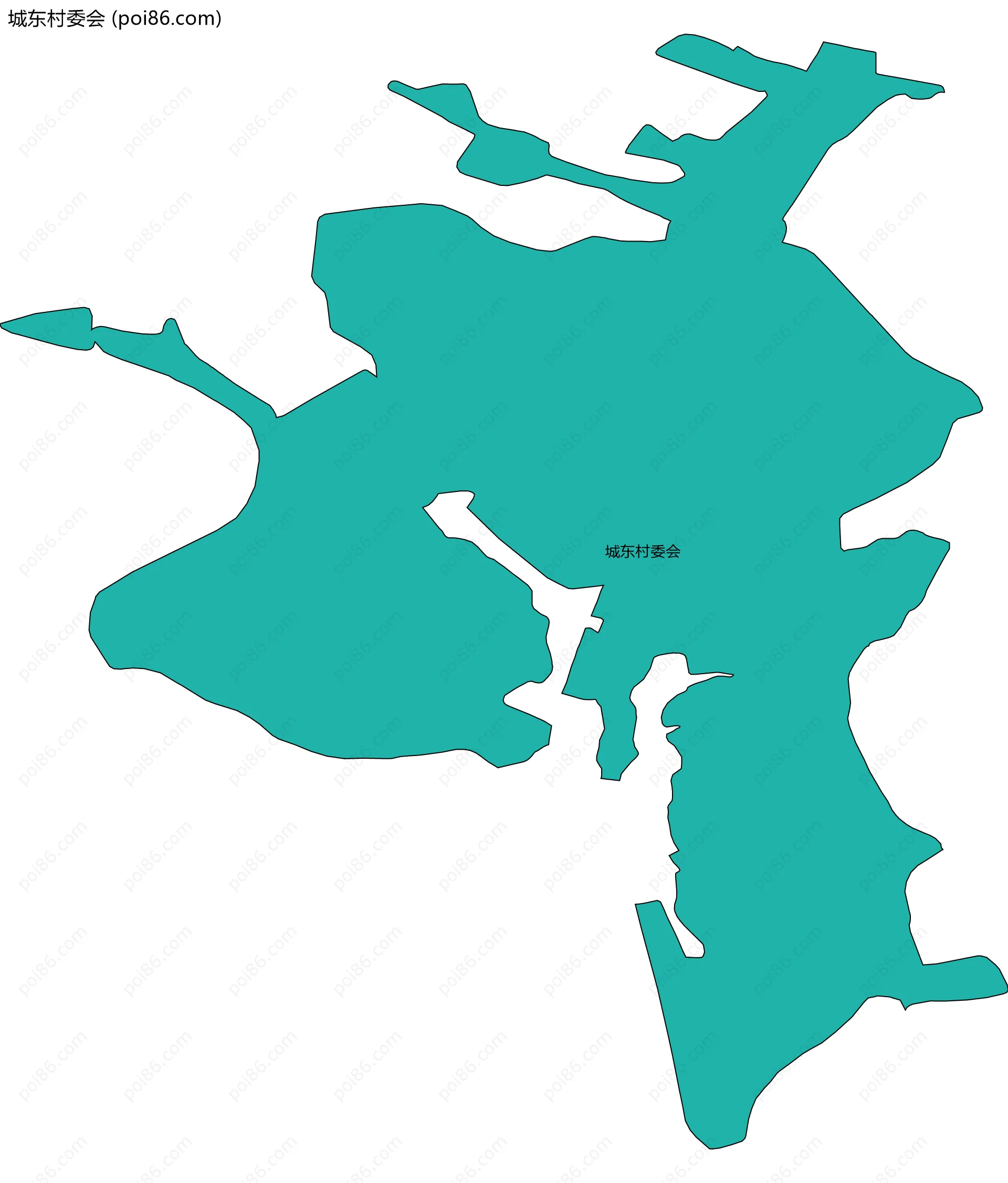 城东村委会边界地图