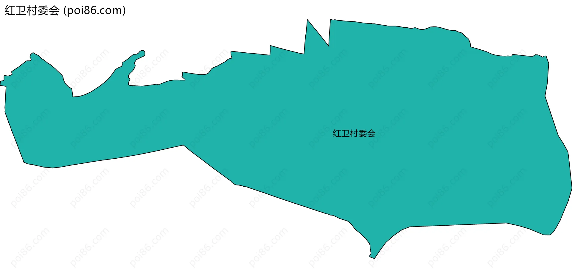 红卫村委会边界地图