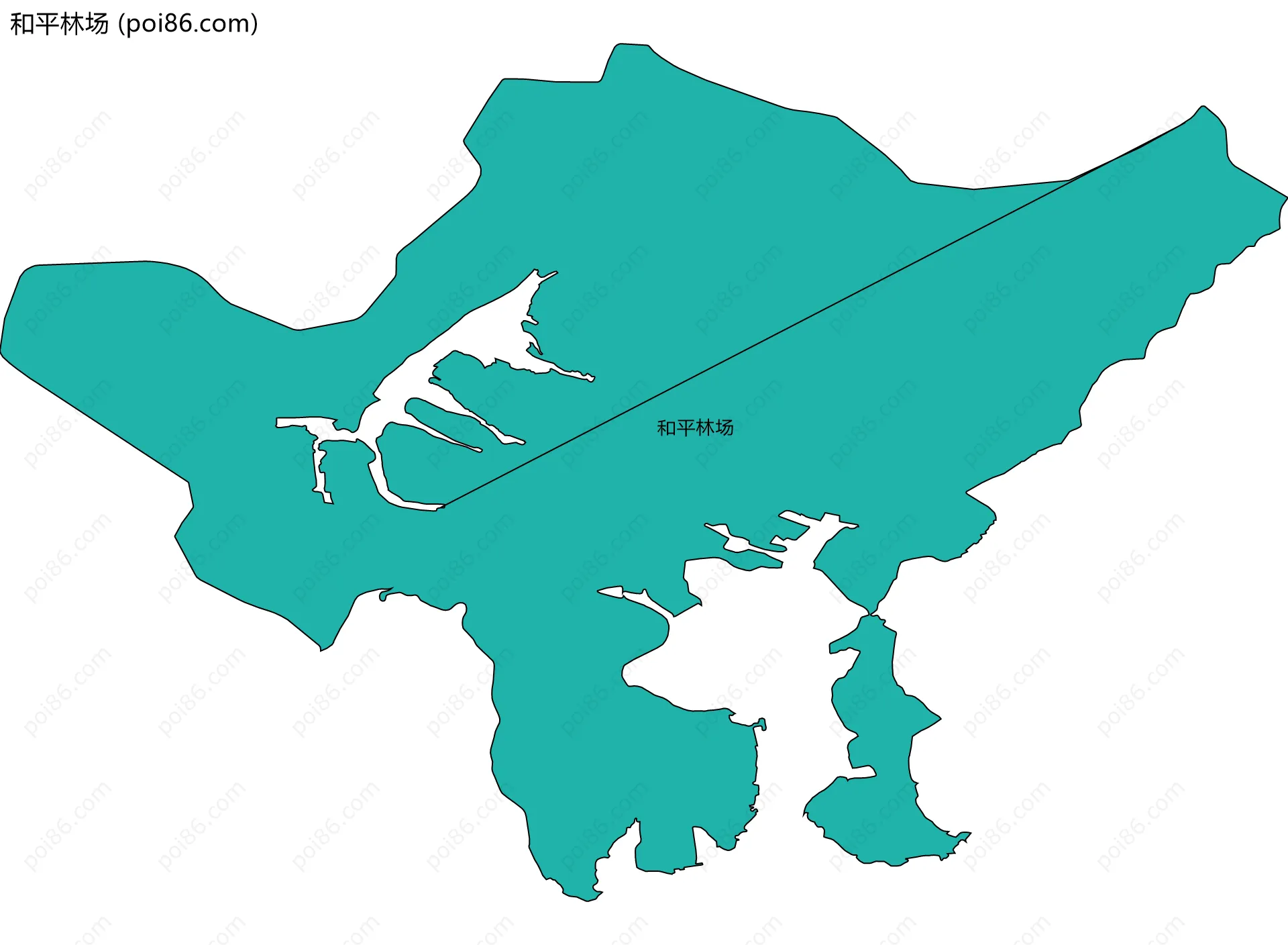 和平林场边界地图