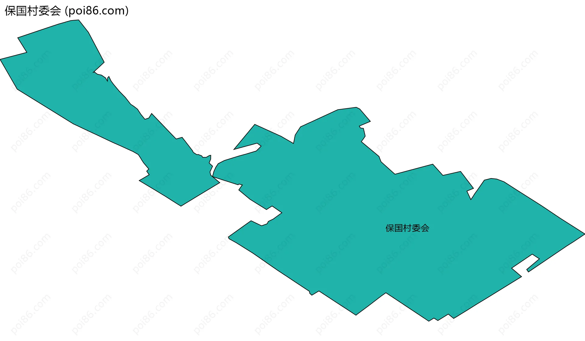保国村委会边界地图
