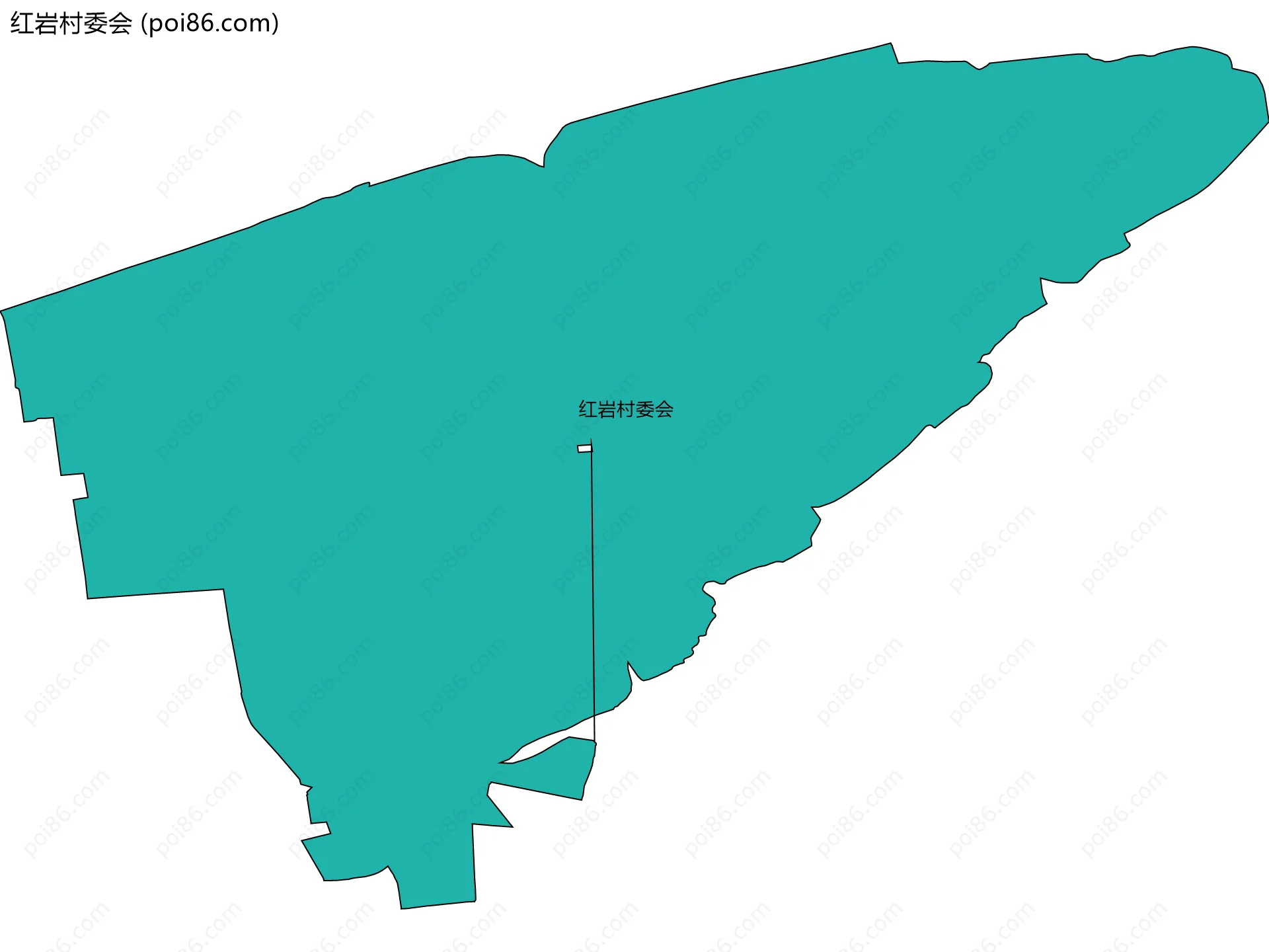 红岩村委会边界地图