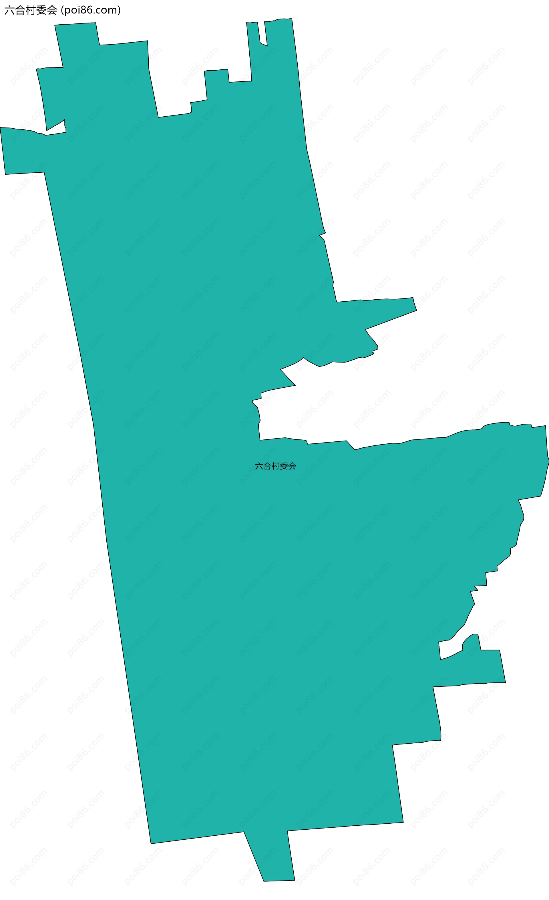 六合村委会边界地图
