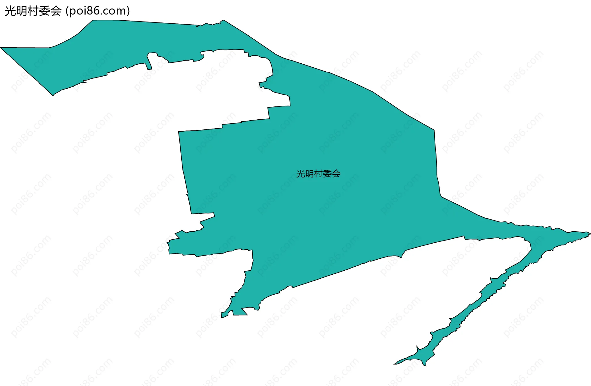 光明村委会边界地图