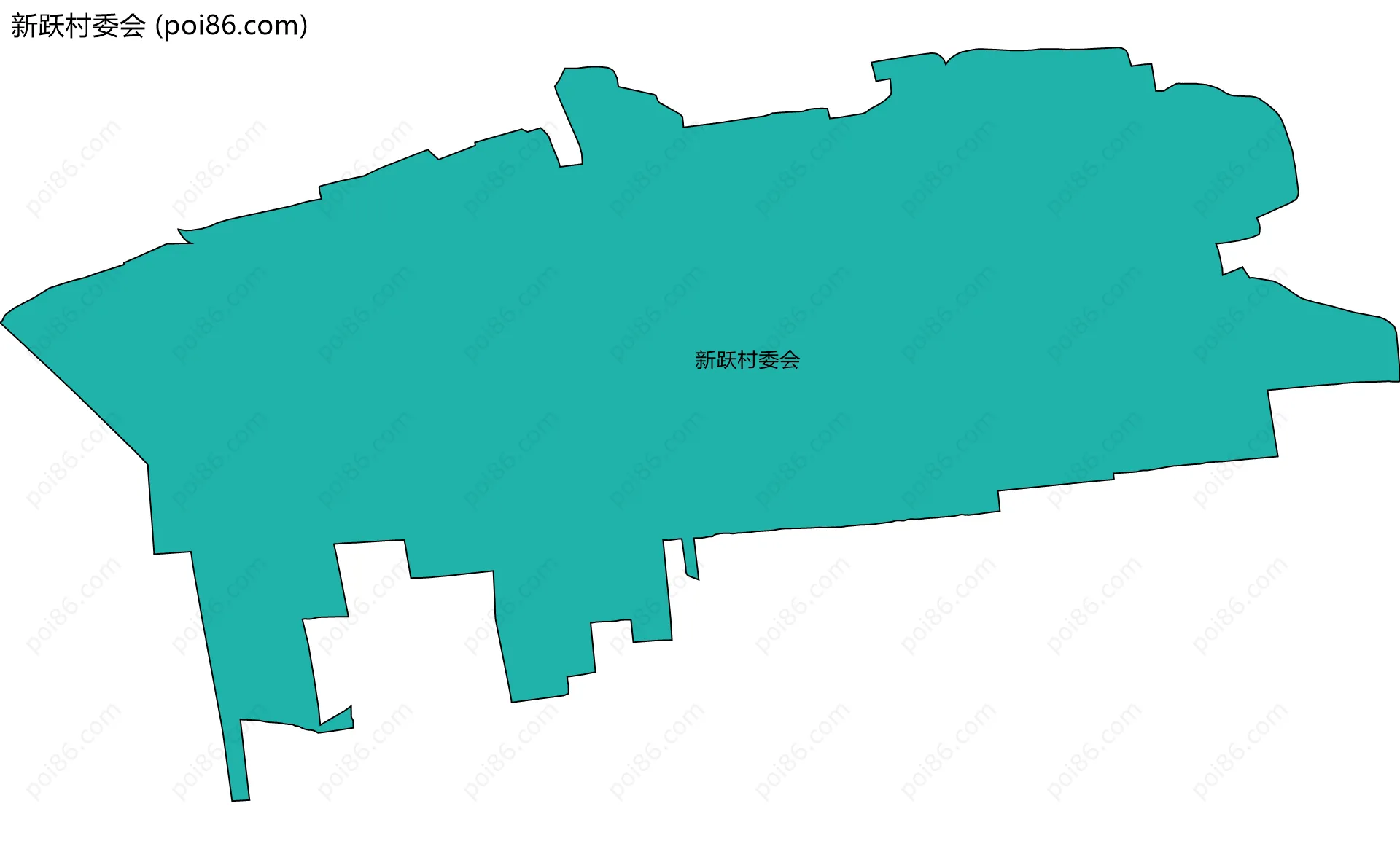 新跃村委会边界地图
