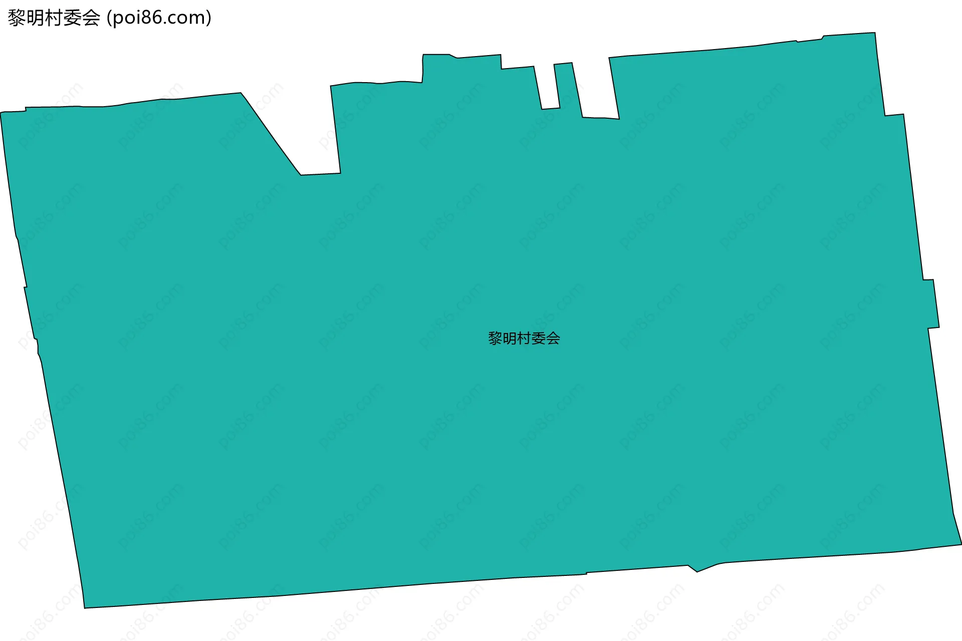 黎明村委会边界地图