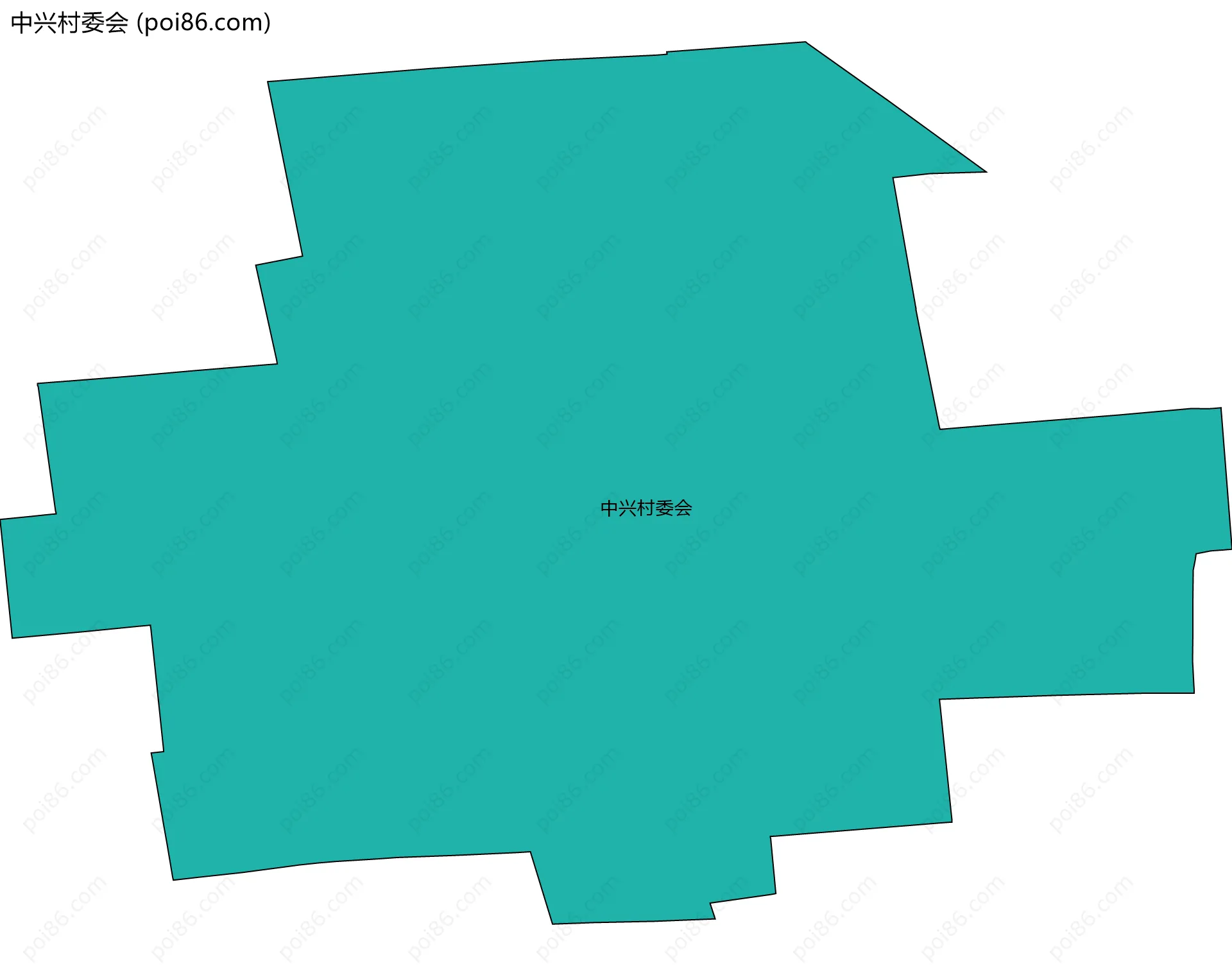 中兴村委会边界地图