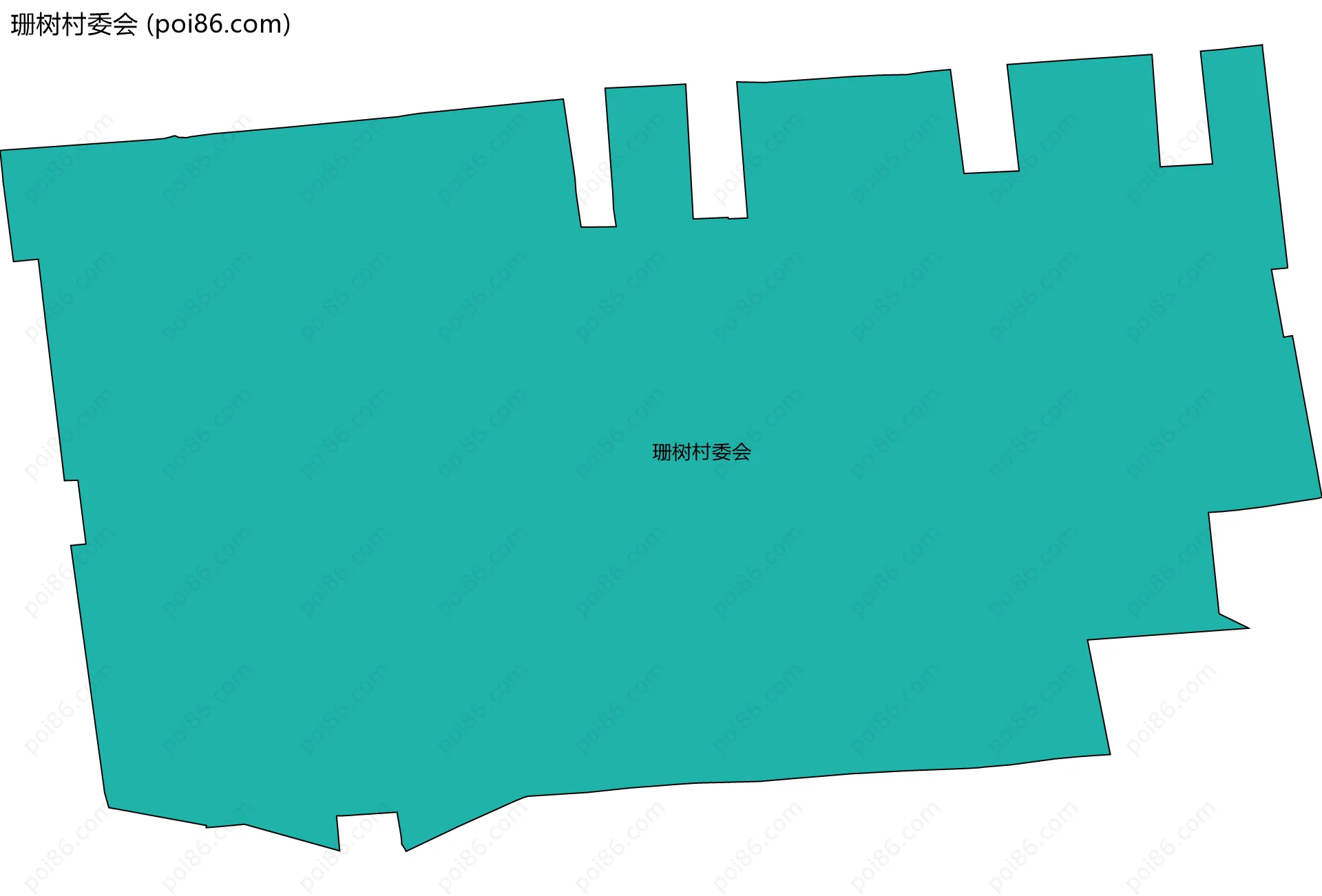 珊树村委会边界地图