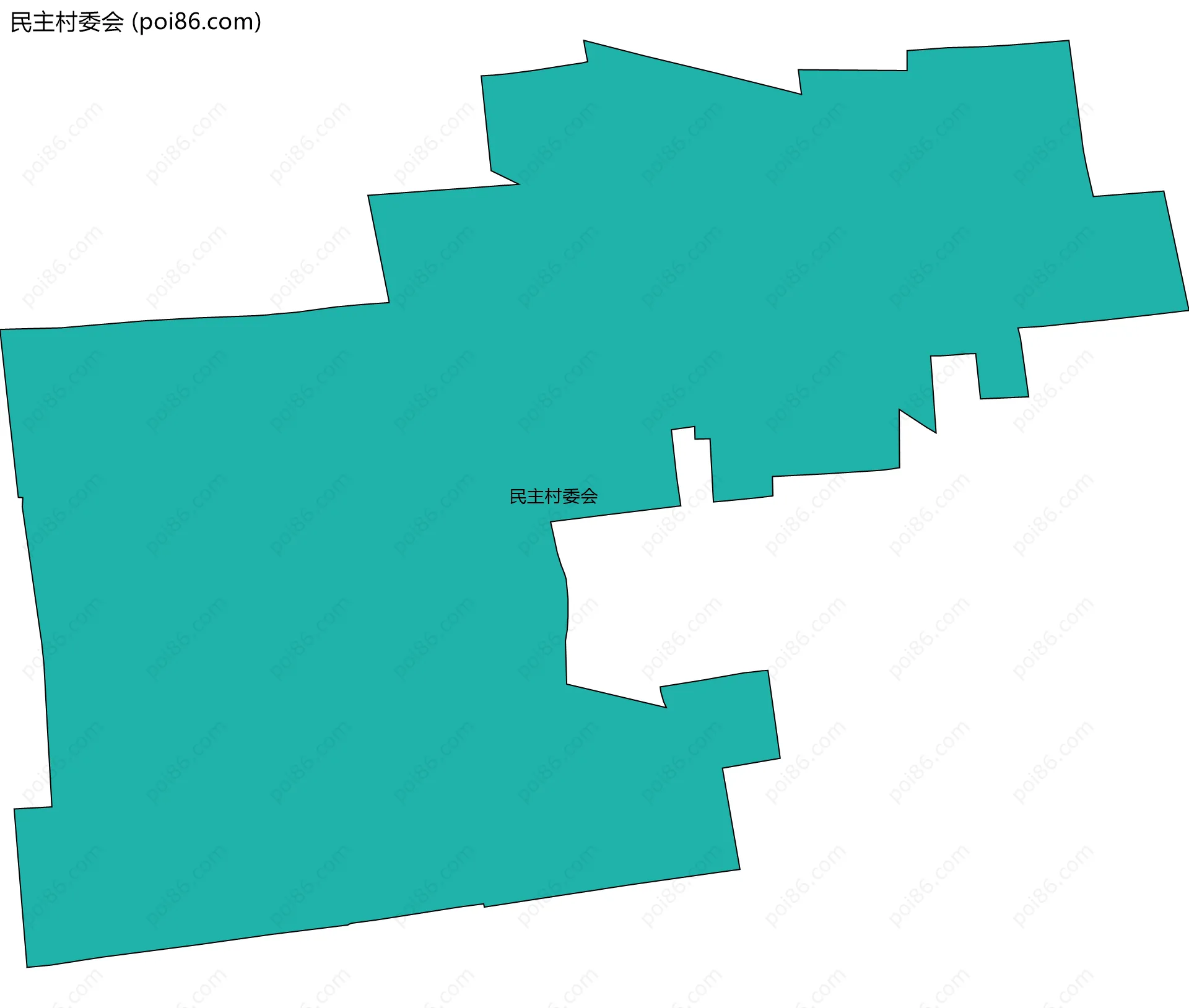 民主村委会边界地图