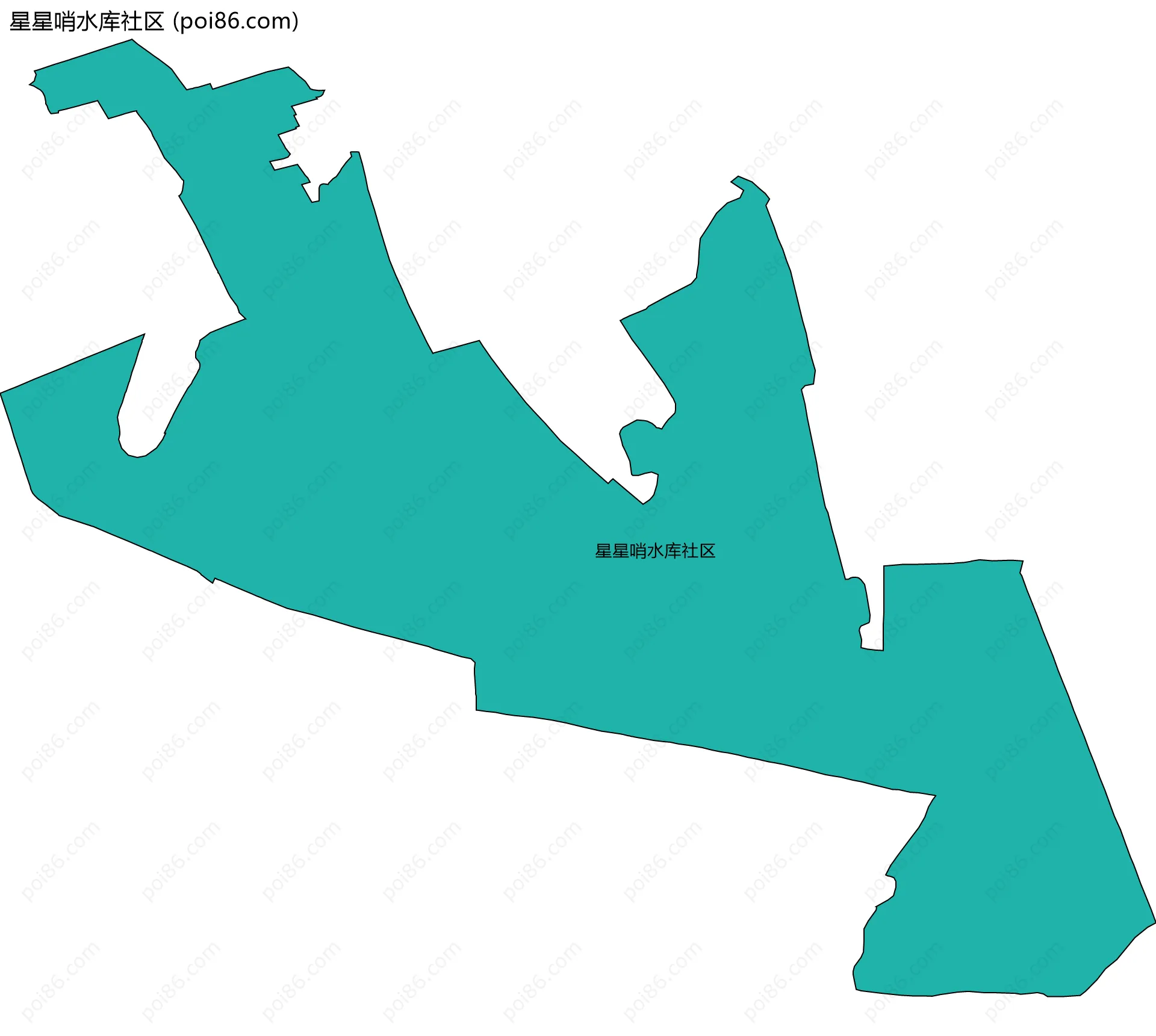 星星哨水库社区边界地图
