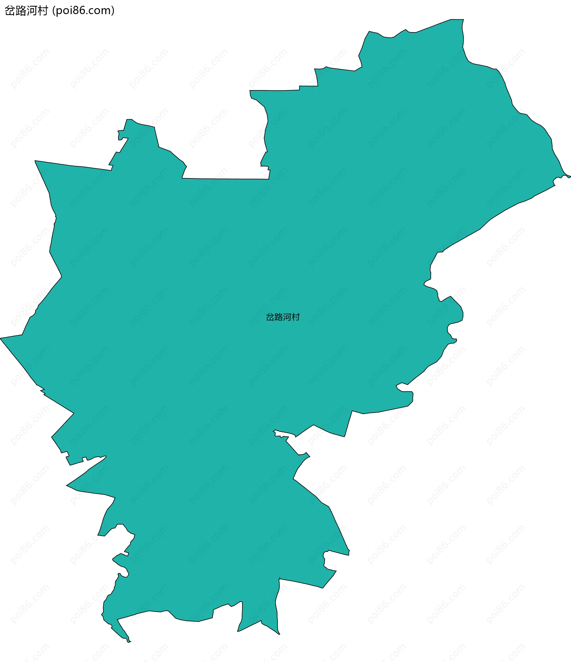 岔路河村边界地图