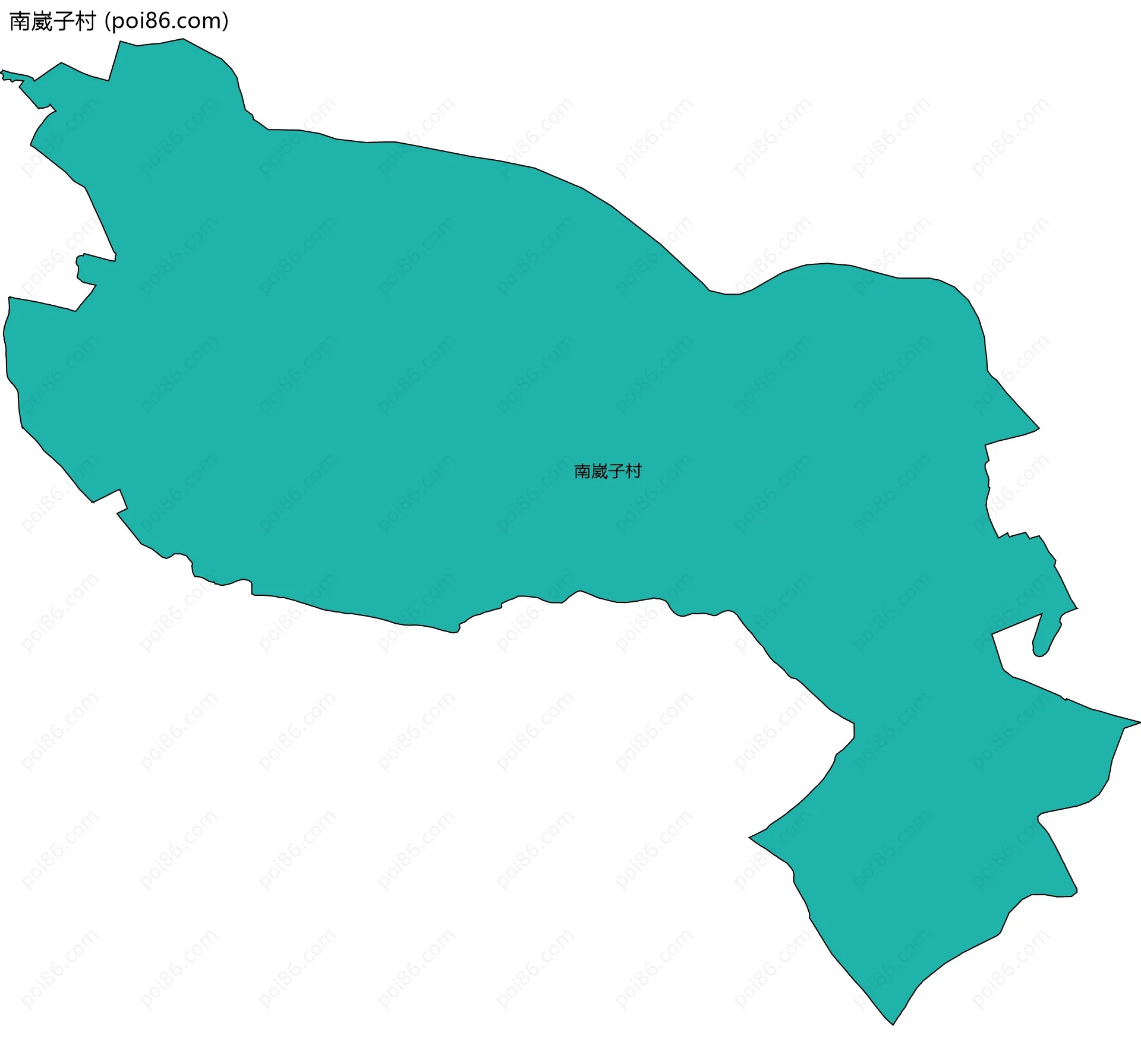 南崴子村边界地图