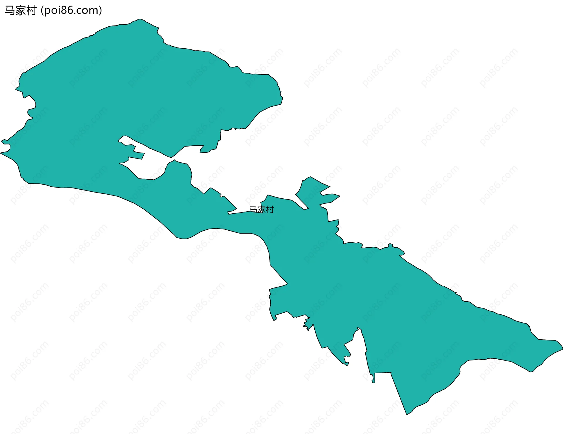 马家村边界地图