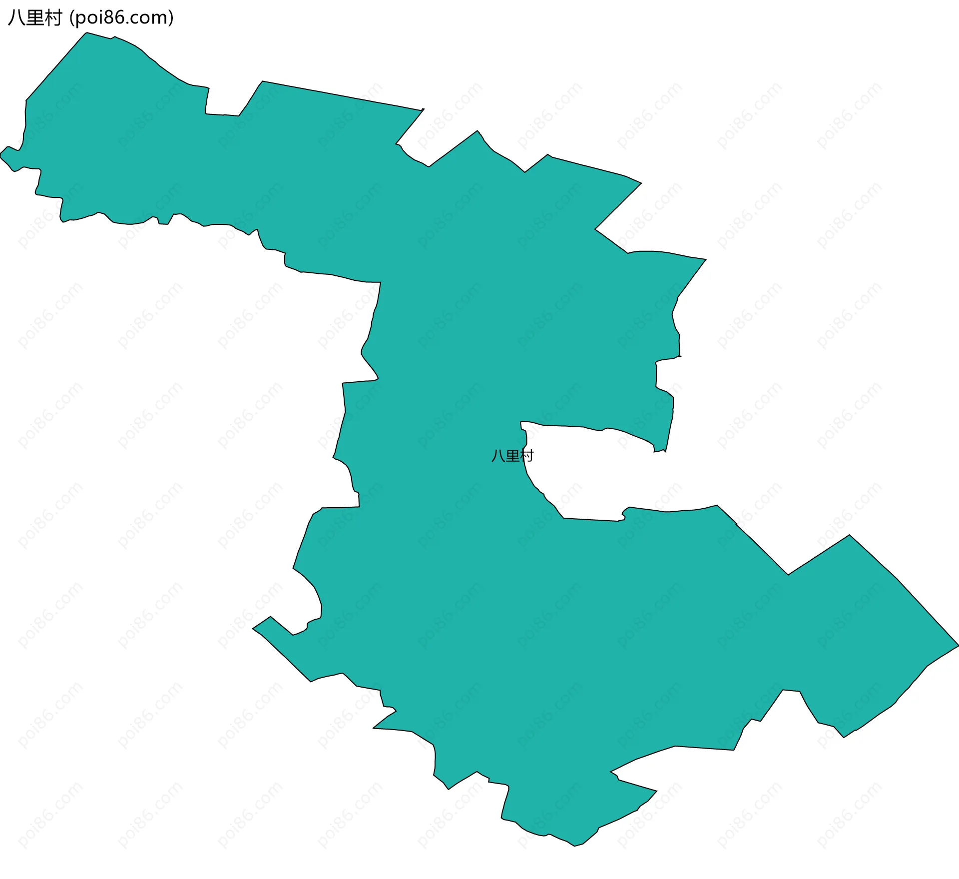 八里村边界地图