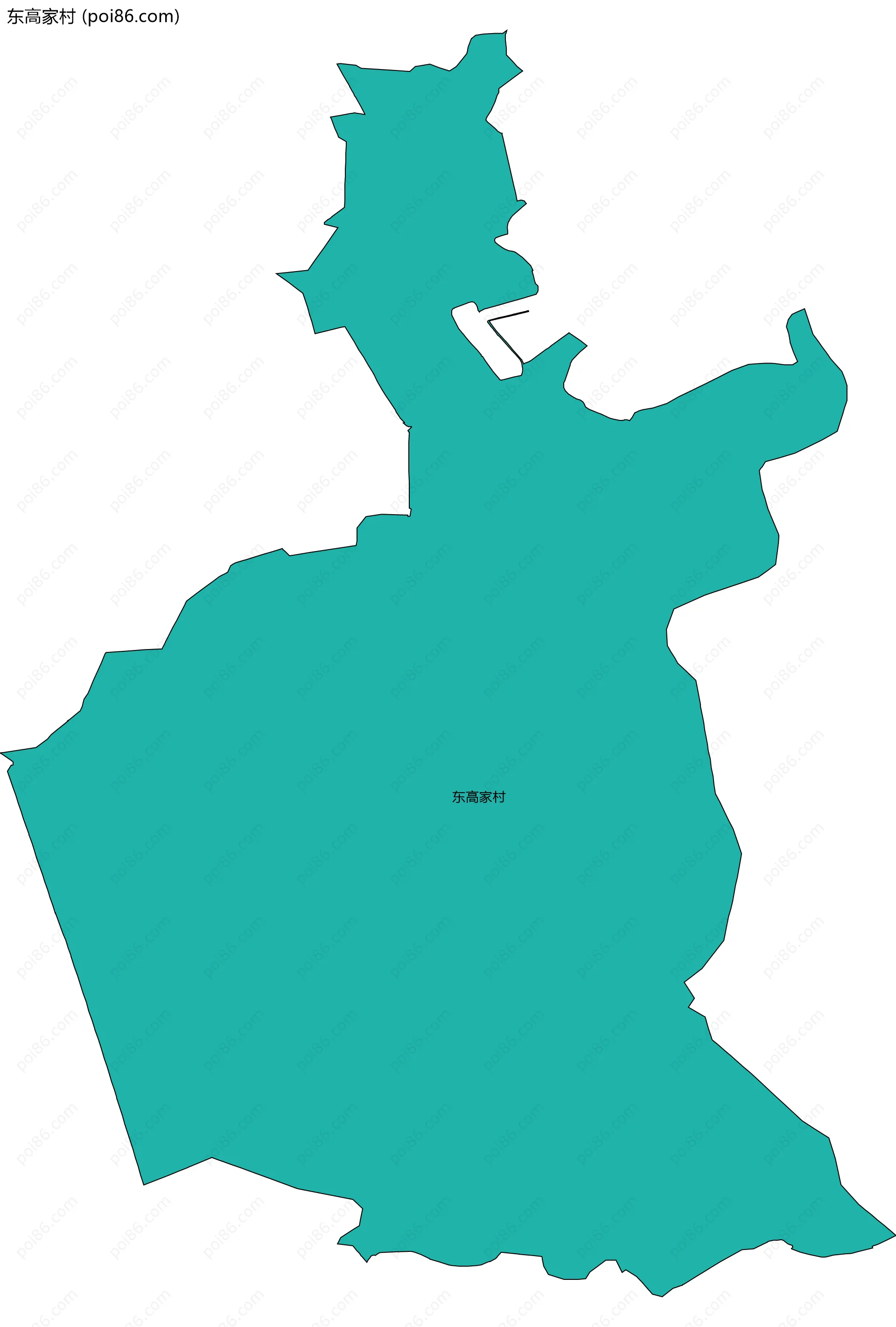 东高家村边界地图