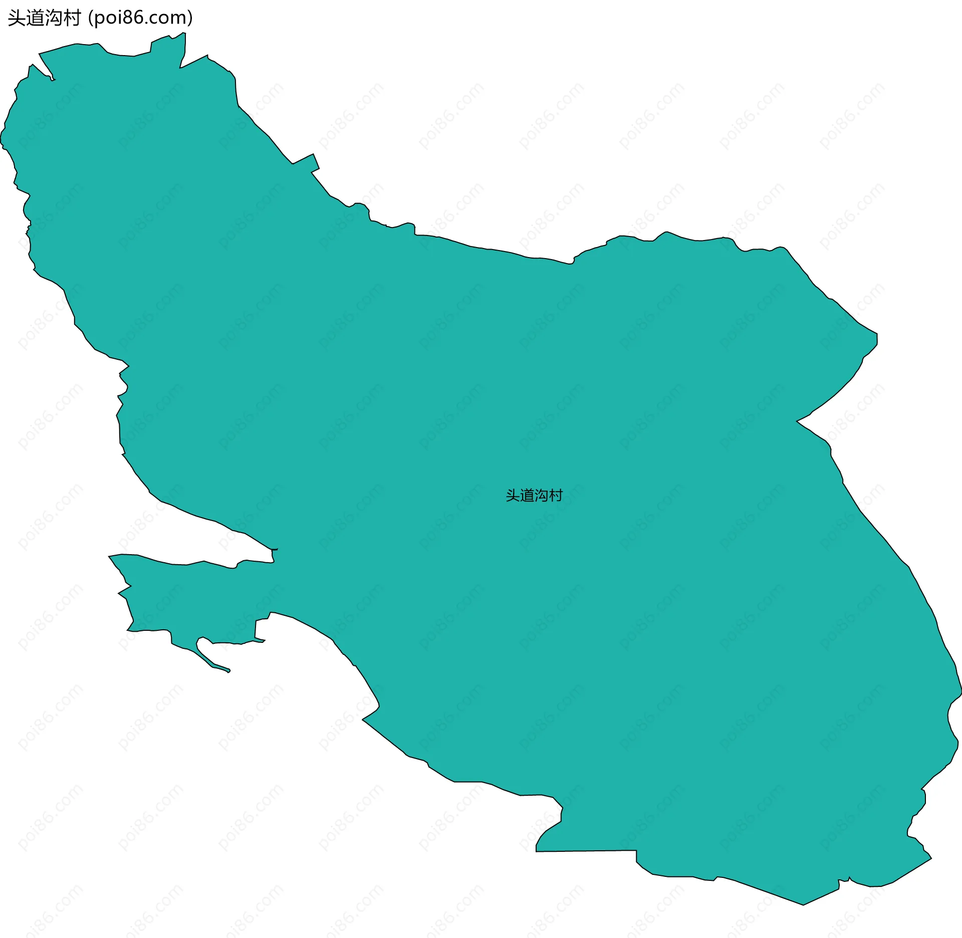 头道沟村边界地图